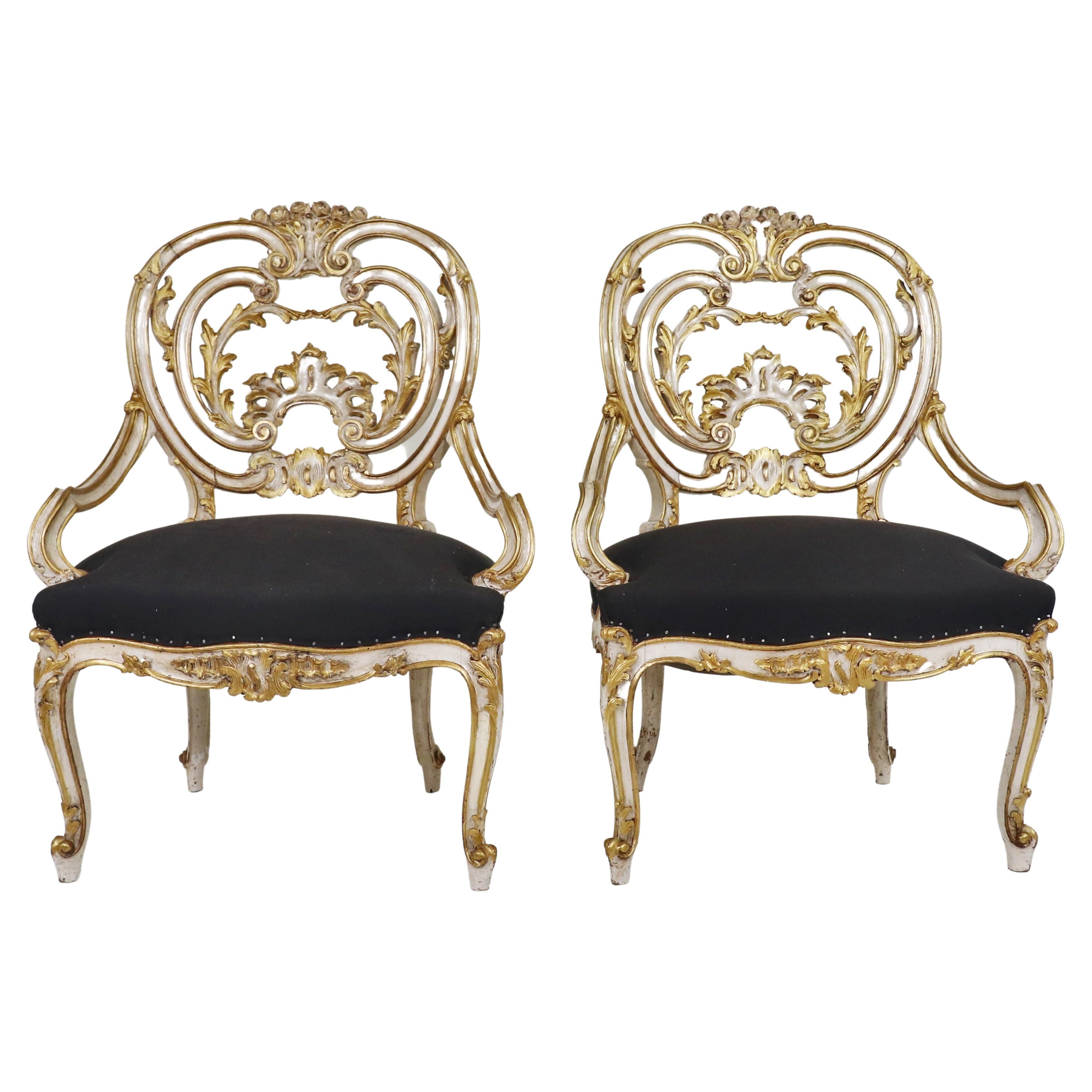 Pair of Early 19th Century Louis XIV Style Fauteuil Armchairs by Maison Jansen