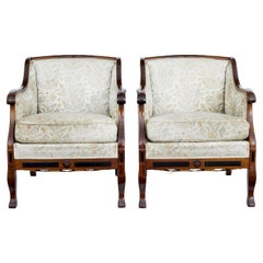 Antique Pair of Early 19th Century Mahogany Armchairs