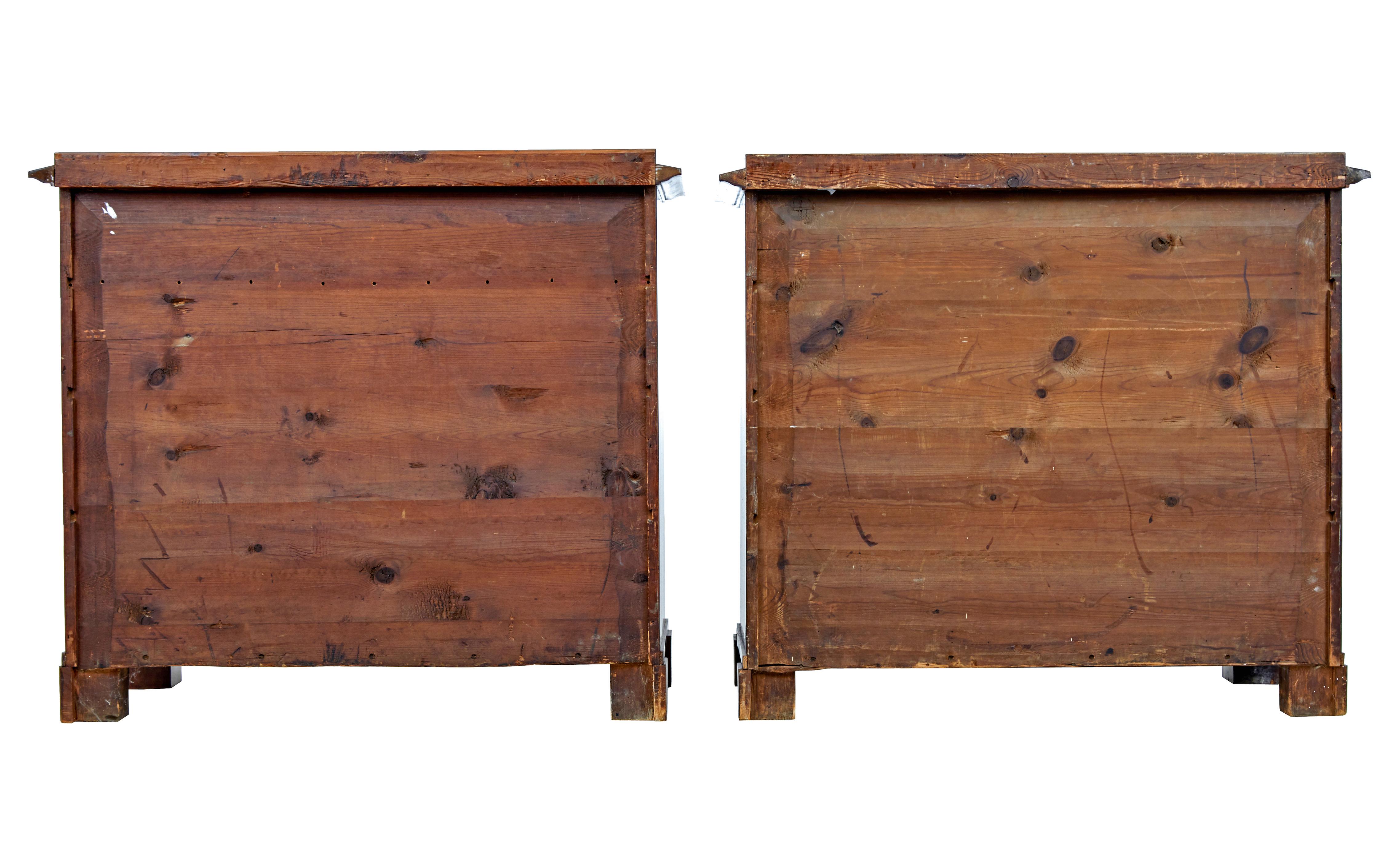 Paire de coffres à secret Biedermeier en acajou du début du 19e siècle Bon état - En vente à Debenham, Suffolk