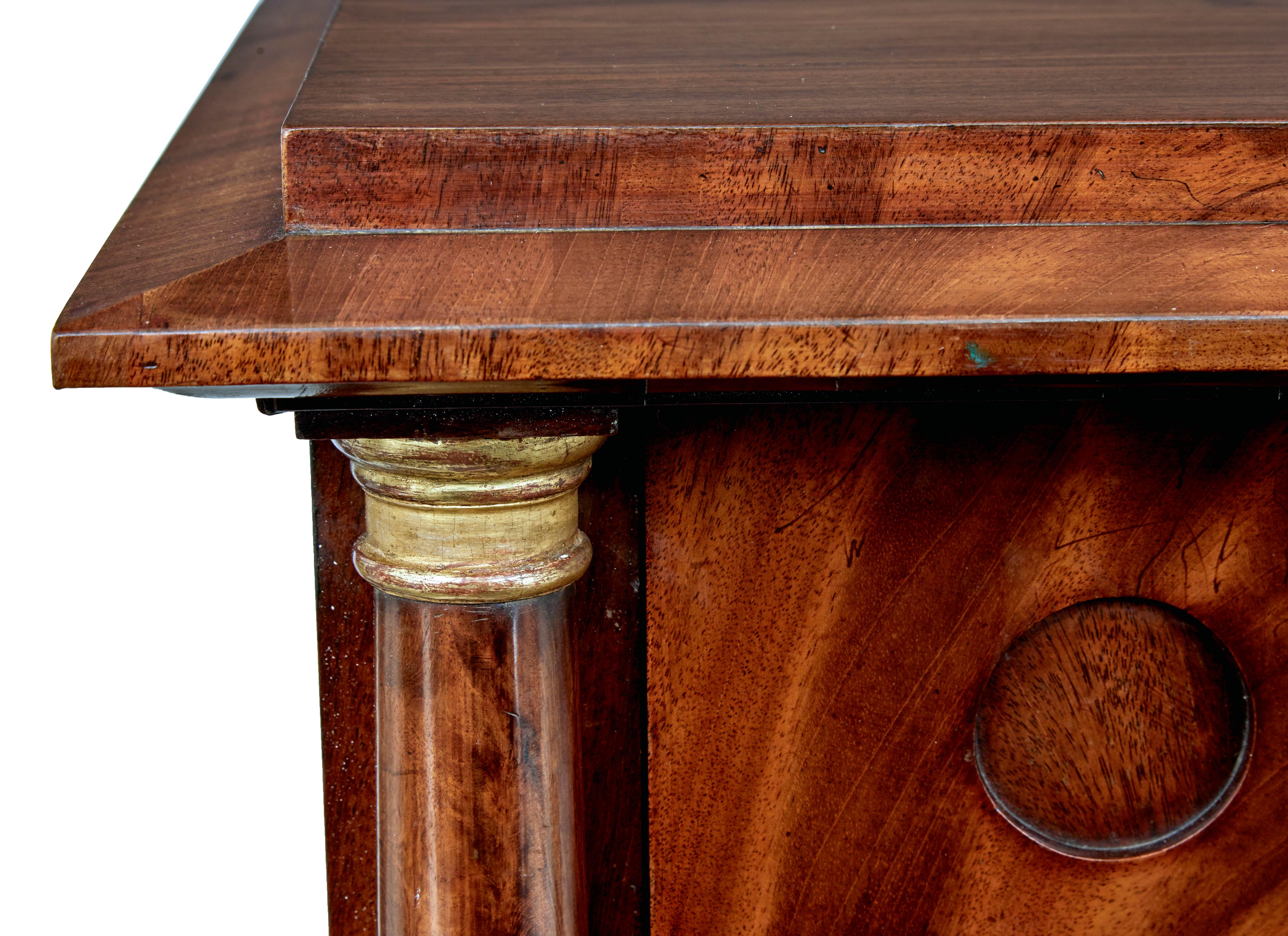 Pair of early 19th Century mahogany Biedermeier secretaire commodes 6
