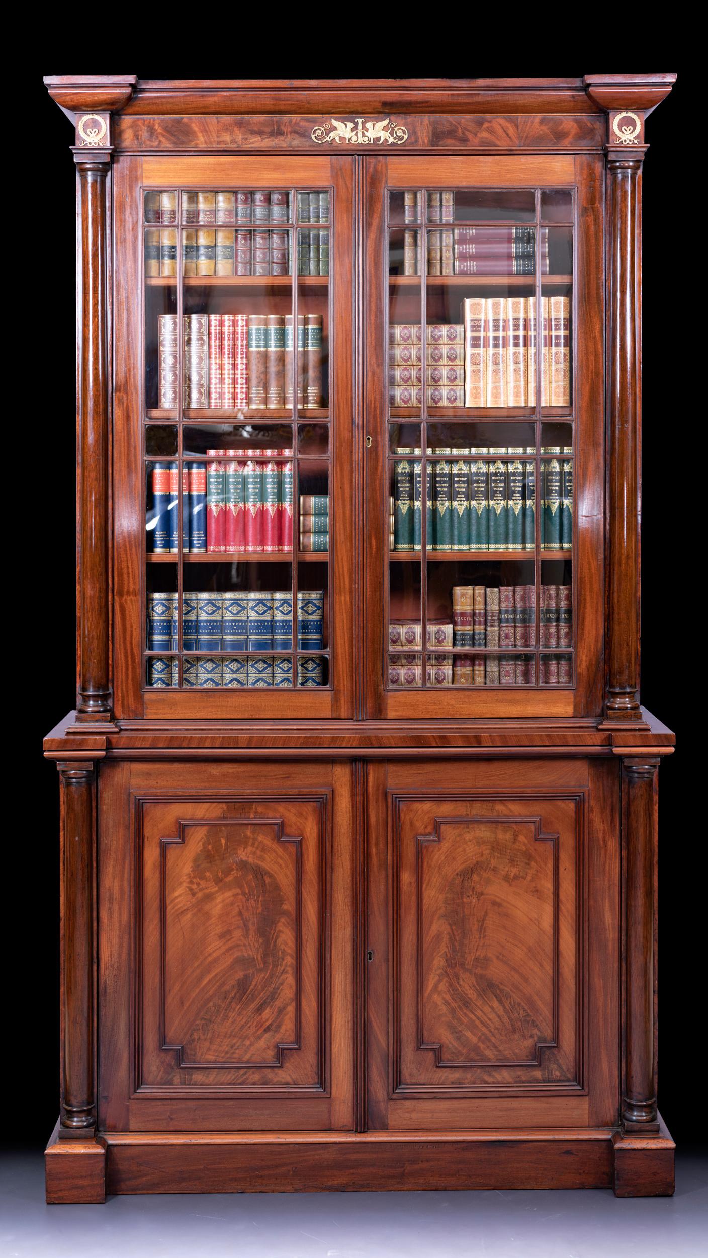 Regency Pair of Early 19th Century Mahogany Bookcases Attributed to Gillows of Lancaster