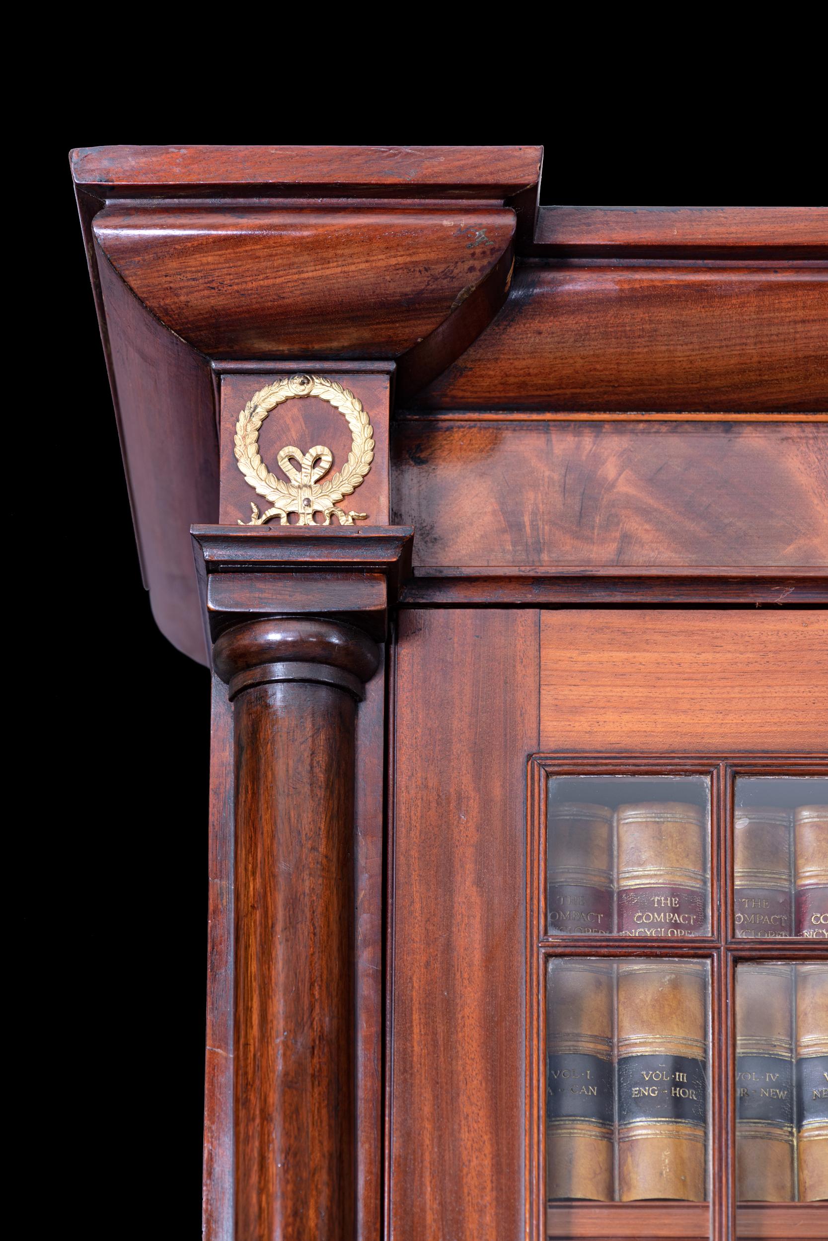English Pair of Early 19th Century Mahogany Bookcases Attributed to Gillows of Lancaster