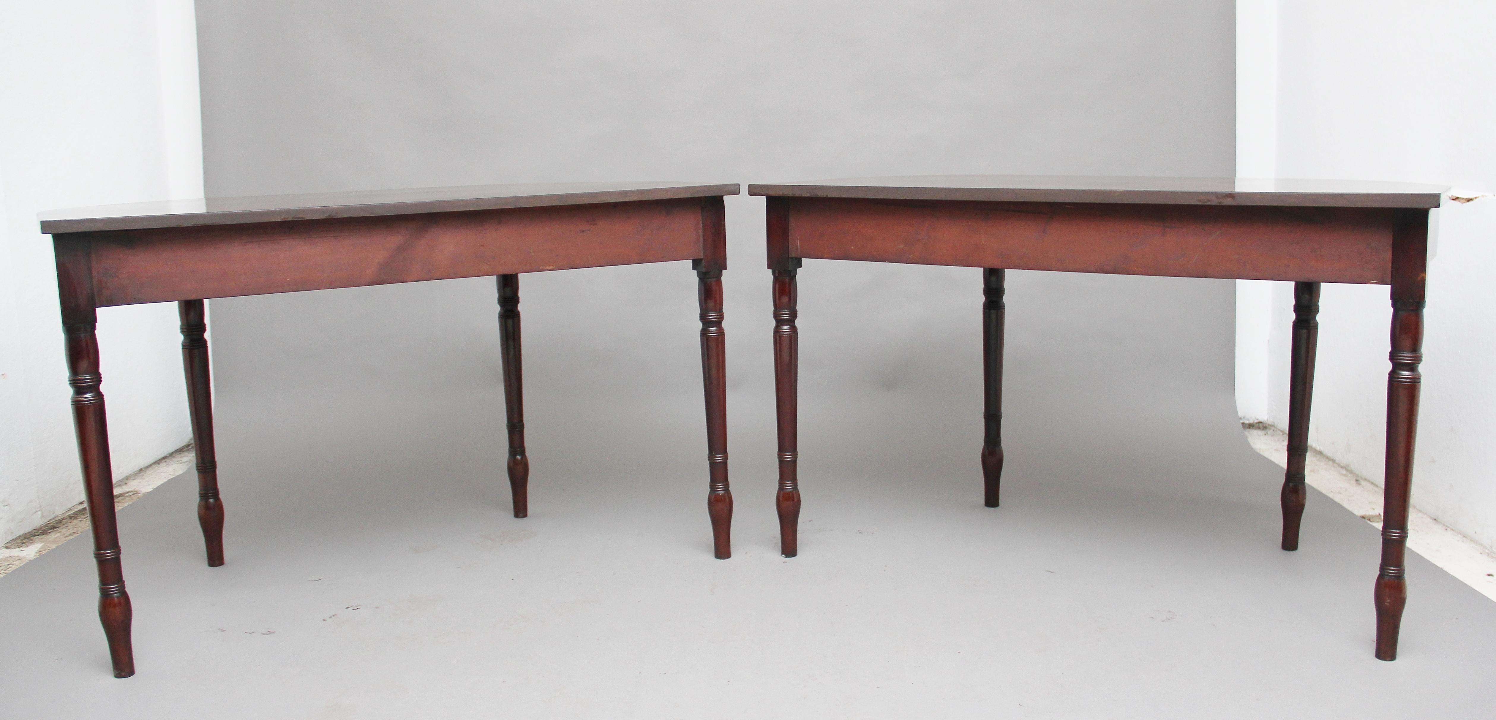 British Pair of Early 19th Century Mahogany Console Tables