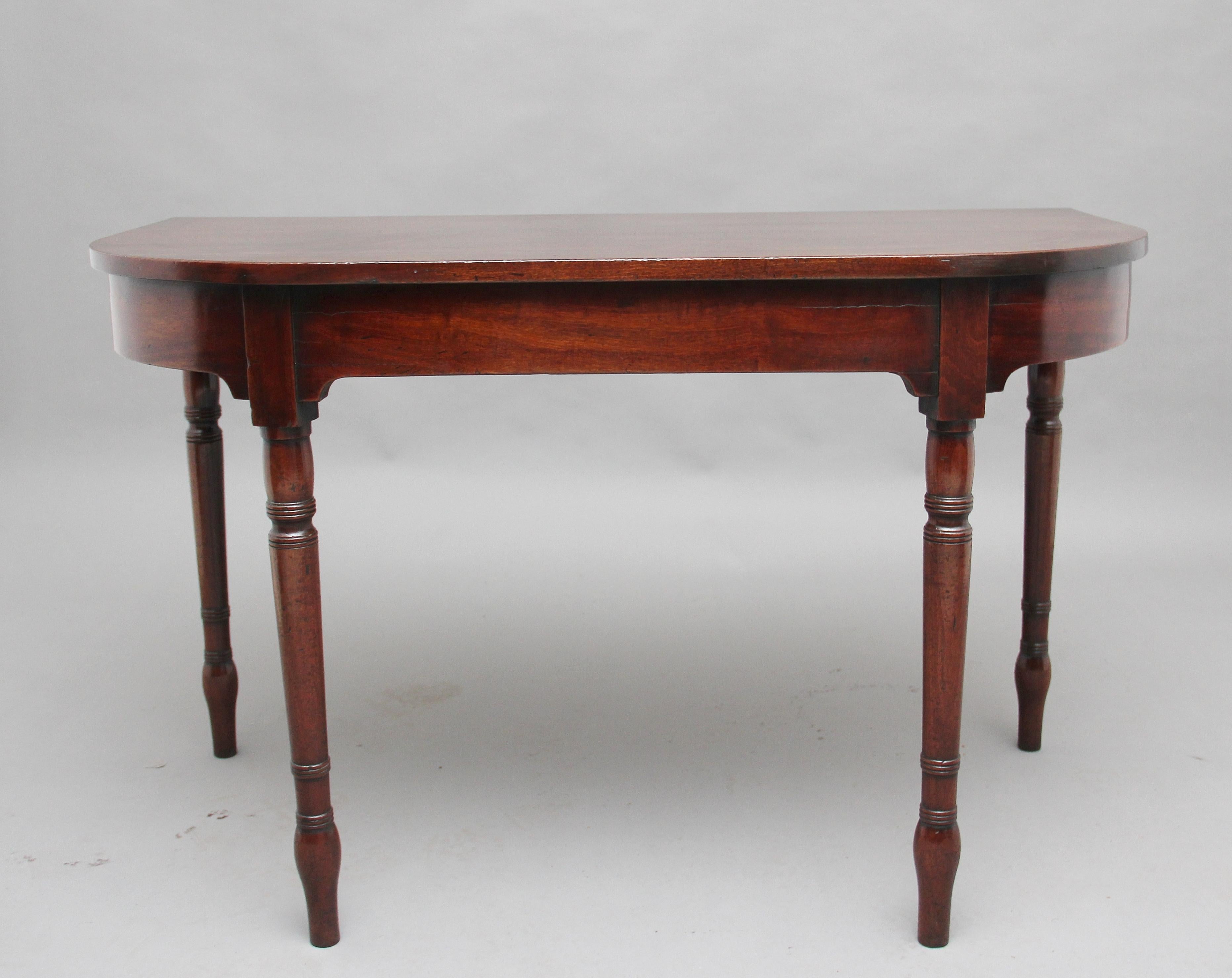 Pair of Early 19th Century Mahogany Console Tables 1