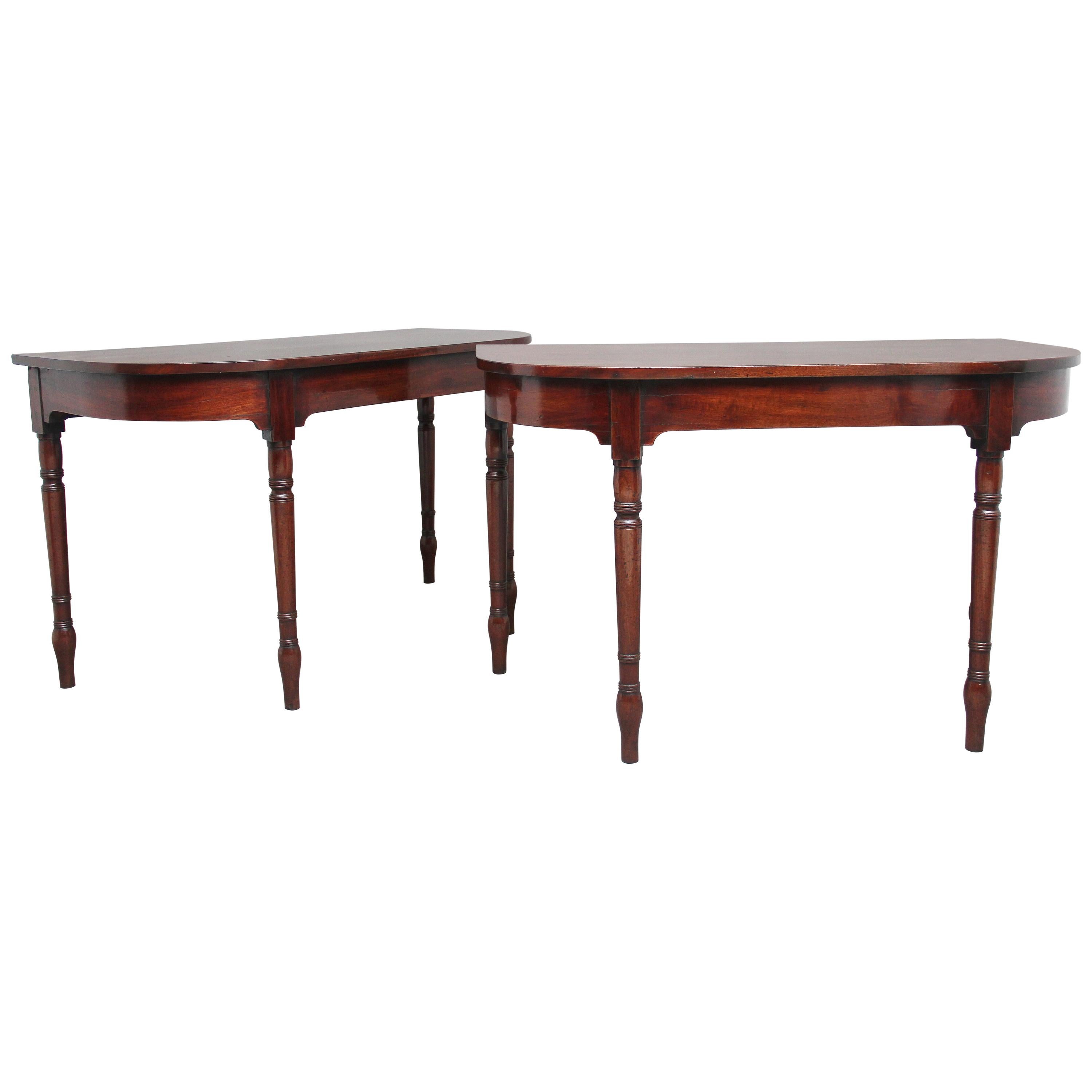 Pair of Early 19th Century Mahogany Console Tables