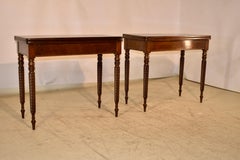 Pair of Early 19th Century Mahogany Game Tables