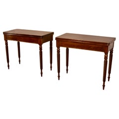 Pair of Early 19th Century Mahogany Game Tables