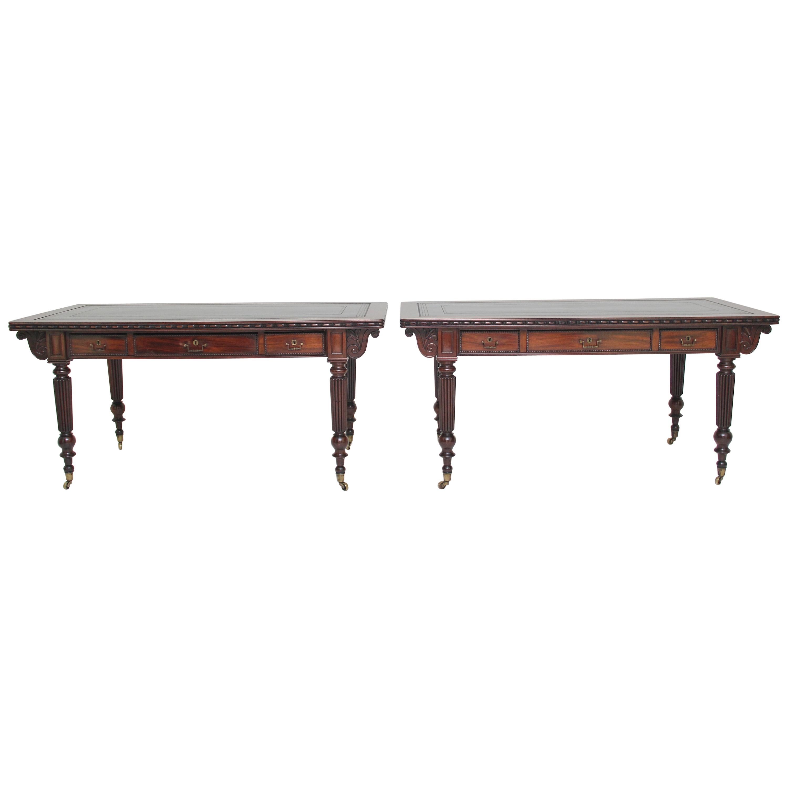Pair of Early 19th Century Mahogany Library Tables For Sale