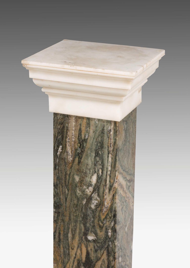 Lot De 2 Colonnes Baroques En Marbre 101cm - Podium Antique Pour Déco Fleurs