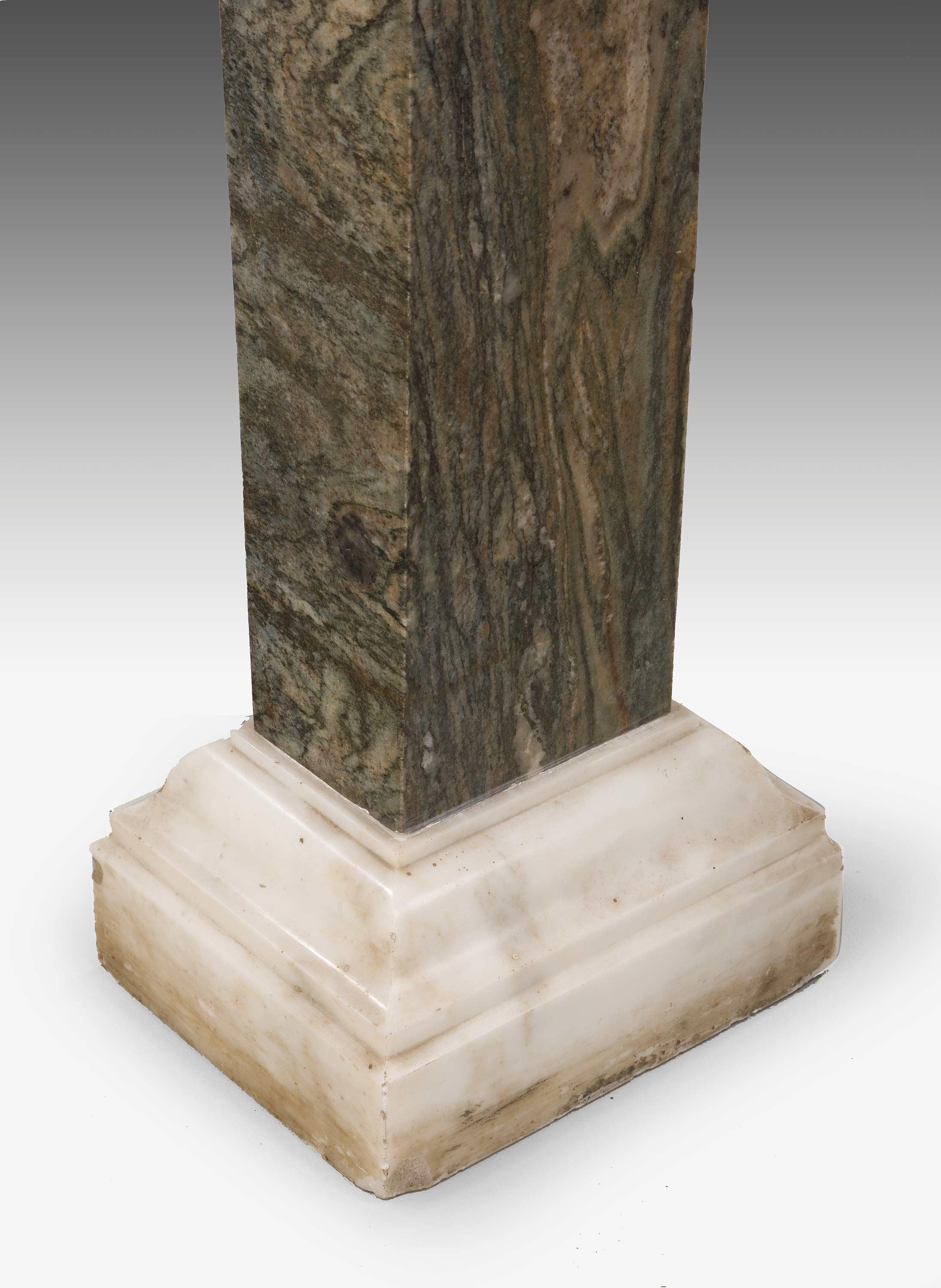 Pair of Early 19th Century Marble Columns For Sale 1