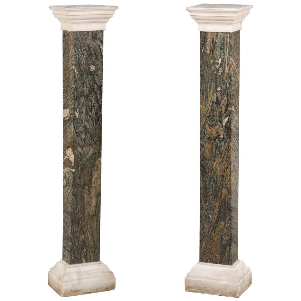 Pair of Early 19th Century Marble Columns