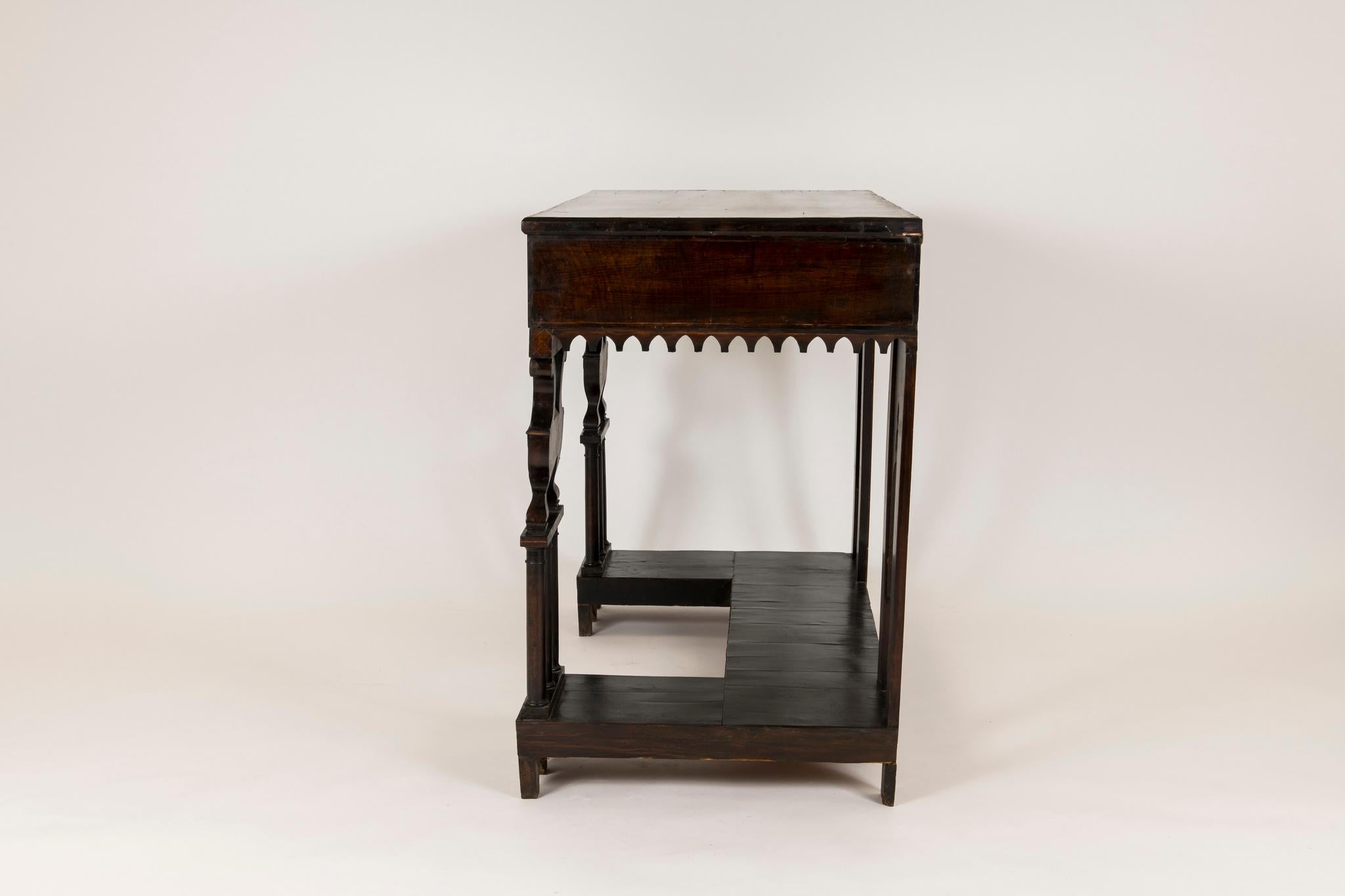 Gothic Revival Pair of Early 19th Century Neapolitan Consoles
