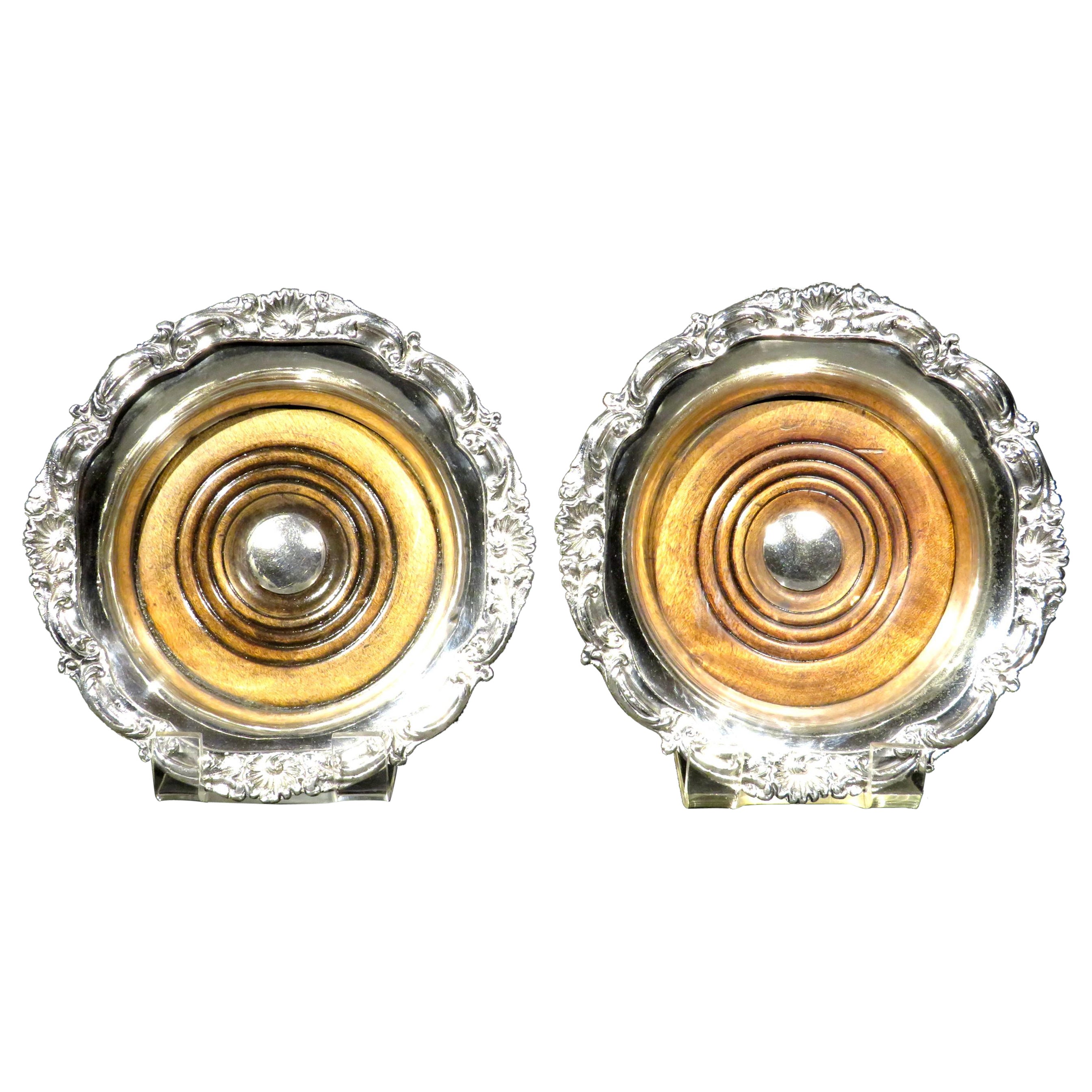 Pair of Early 19th Century Old Sheffield Plate Wine Coasters, U.K. Circa 1830
