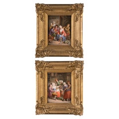 Pair of Early 19th Century Parisian Porcelain Plaques by Jean-Pierre Feuillet
