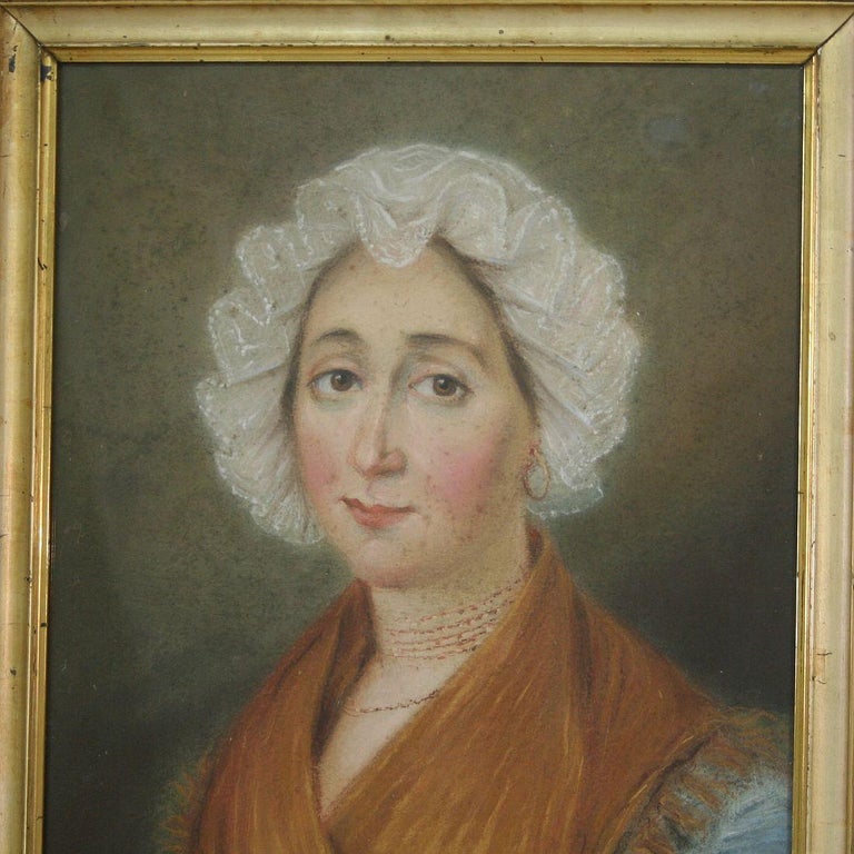 Pair of Early 19th Century Pastel Portraits For Sale at 1stdibs