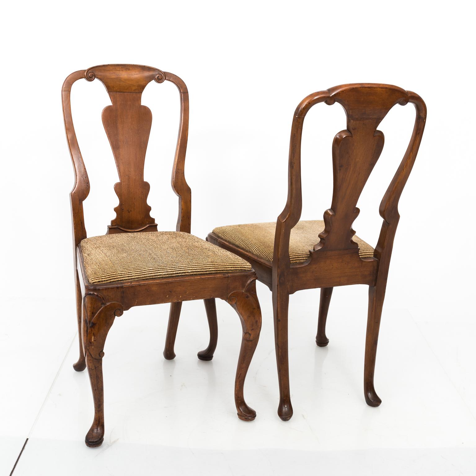 Pair of Early 19th Century Queen Anne Side Chairs 2