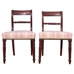 Pair of Early 19th Century Regency Mahogany Antique Dining Chairs