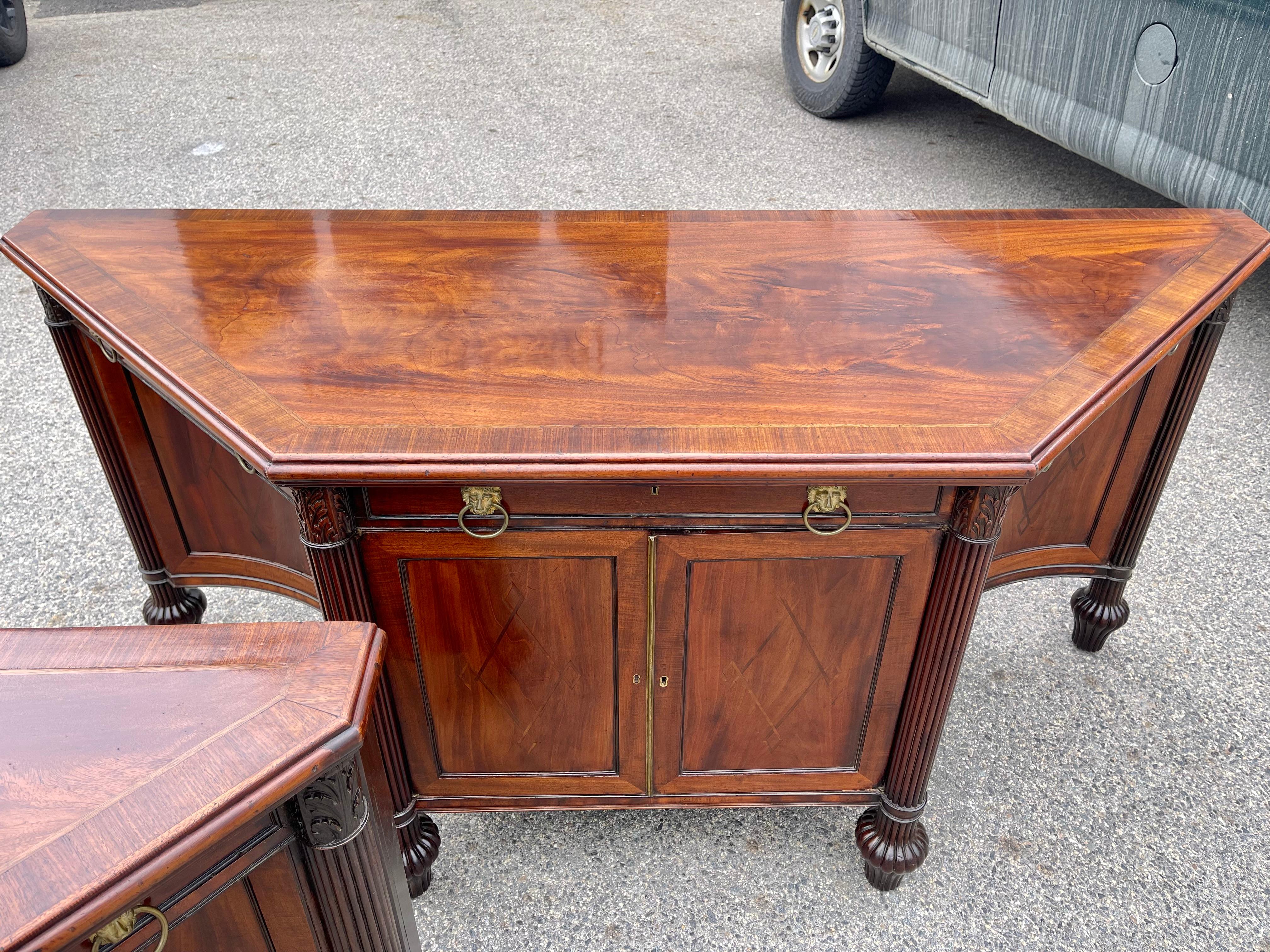 Pair of Early 19th Century Regency Mahogany Sideboard Cabinets For Sale 5