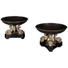 Pair of Early 19th Century Regency Period Bronze and Gilt Ormolu Tazzas