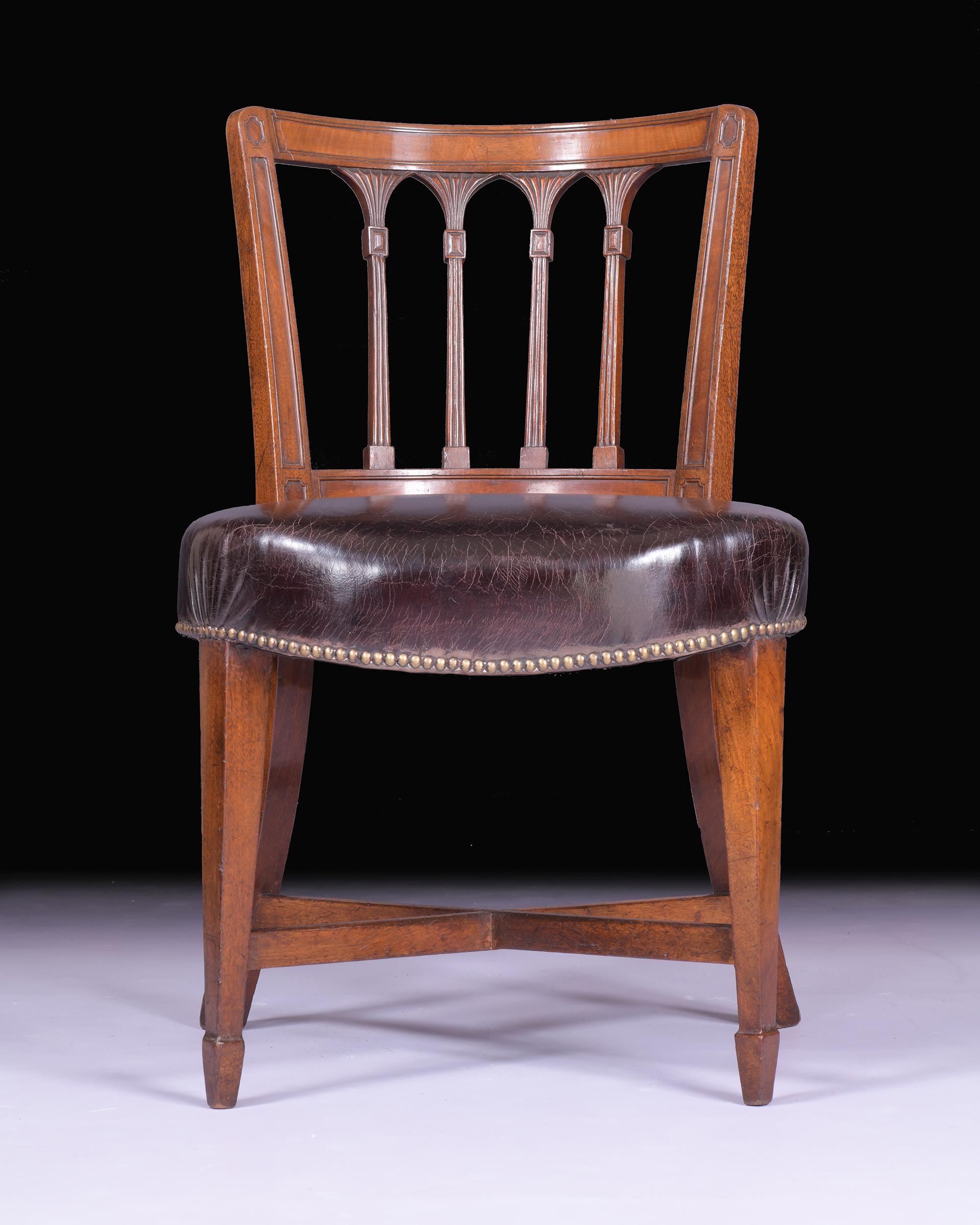 English Pair of Early 19th Century Side Chairs Attributed to Gillows of Lancaster For Sale
