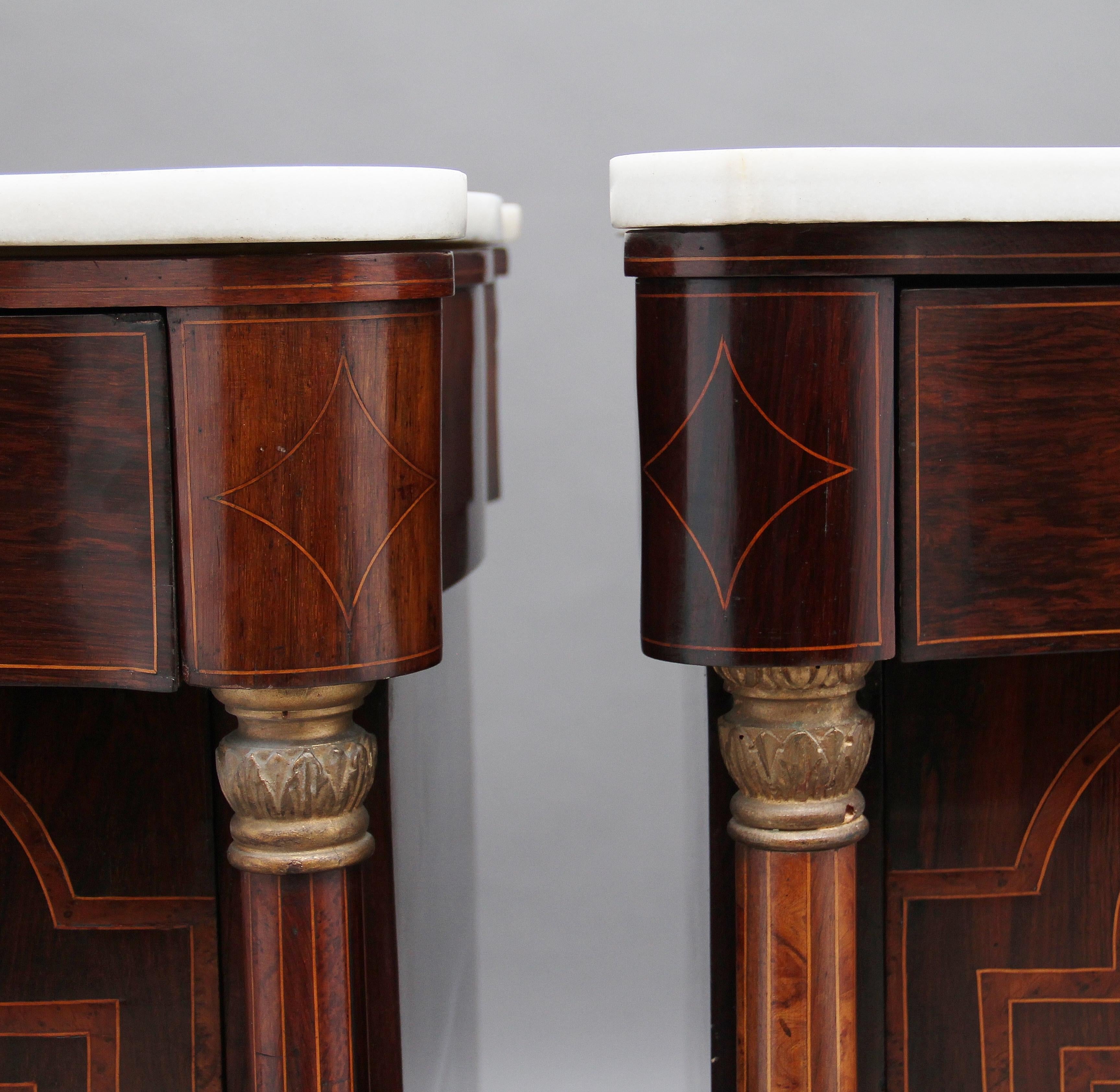 Pair of Early 19th Century Spanish Marble Top Commodes 6