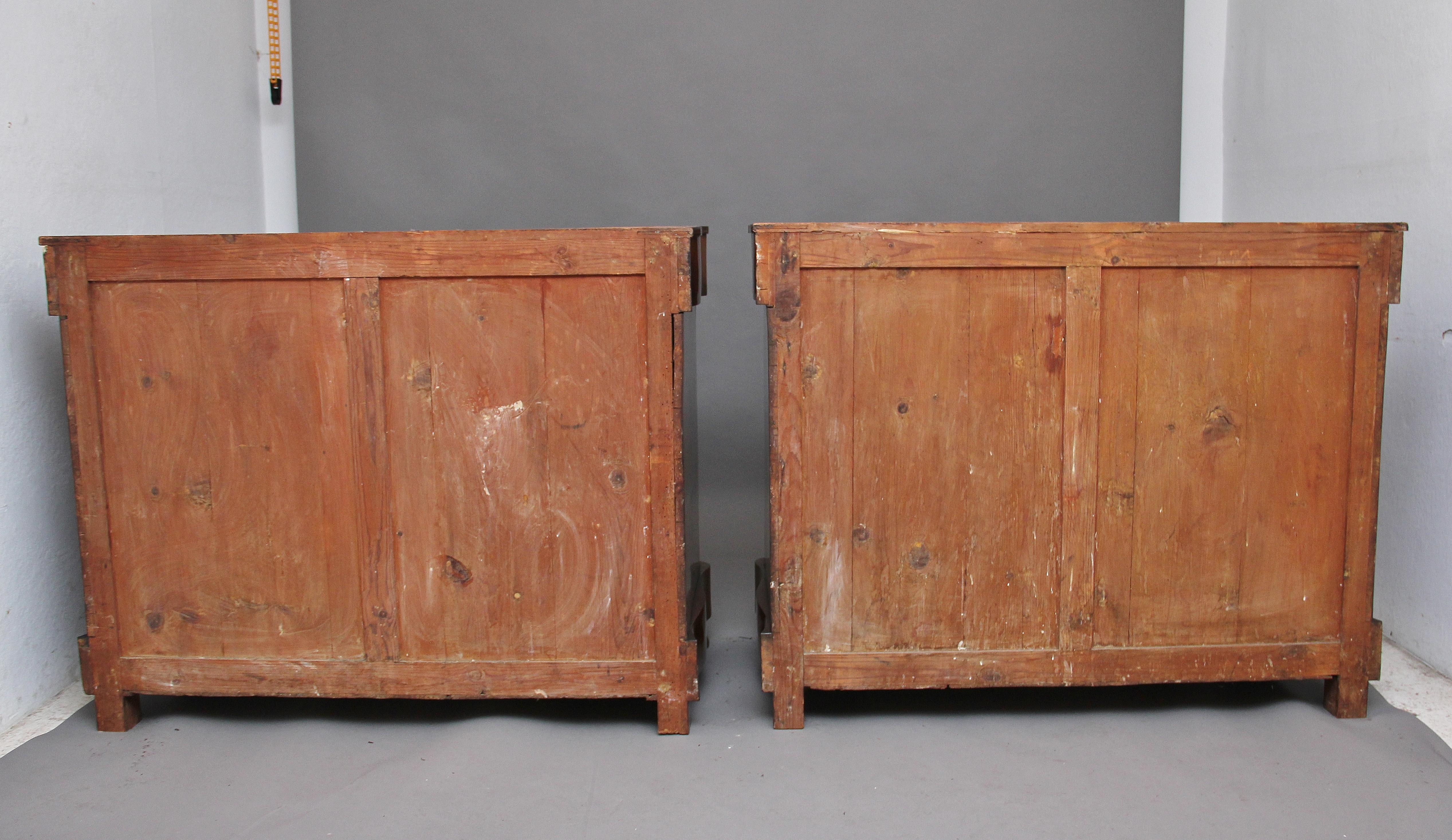 Pair of Early 19th Century Spanish Marble Top Commodes 2