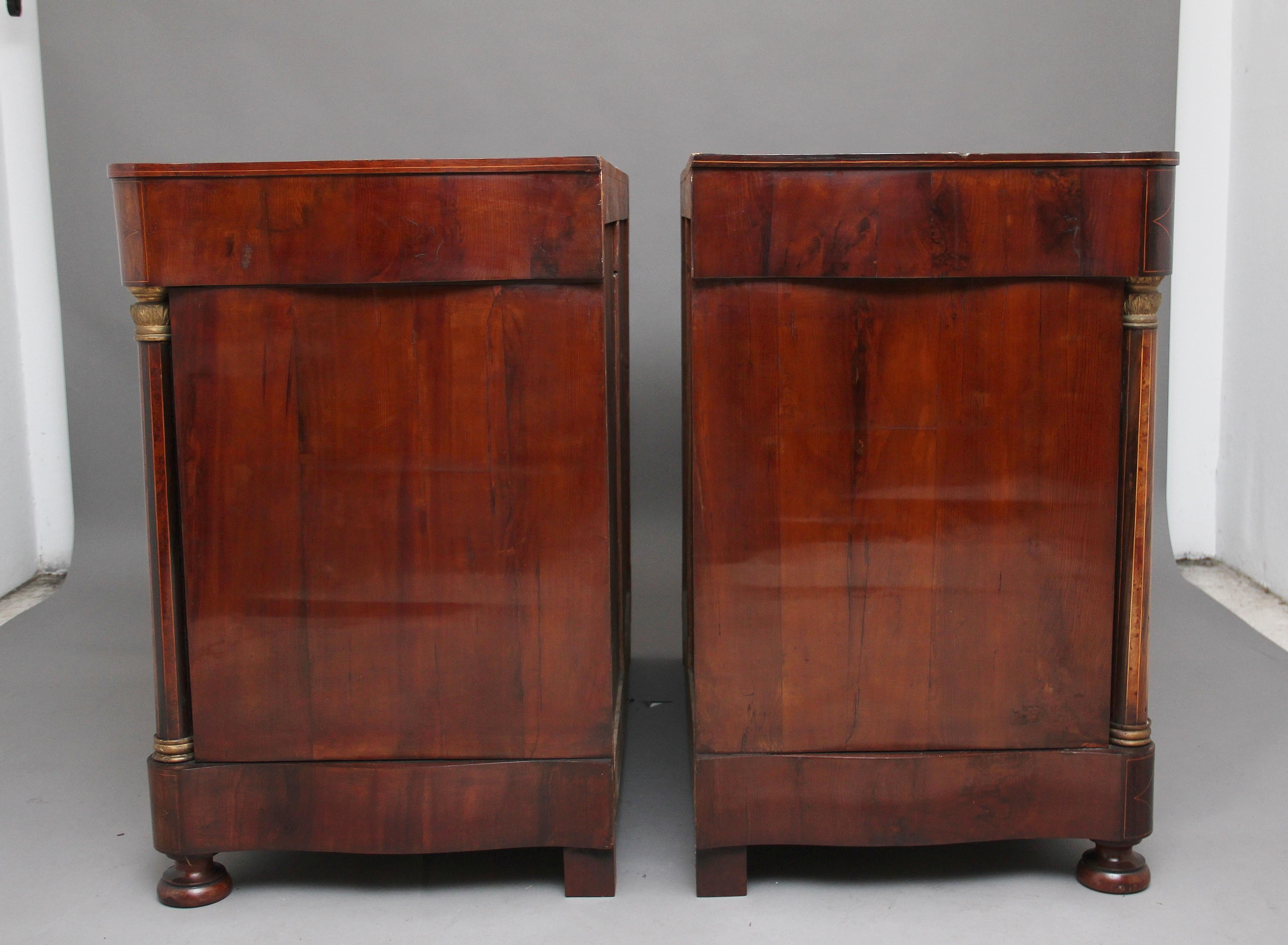 Pair of Early 19th Century Spanish Marble Top Commodes 3