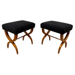 Pair of Early 19th Century Stools, Cherry Wood, France circa 1820