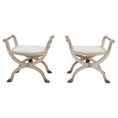 Pair of Early 19th Century Swedish Gustavian Stools
