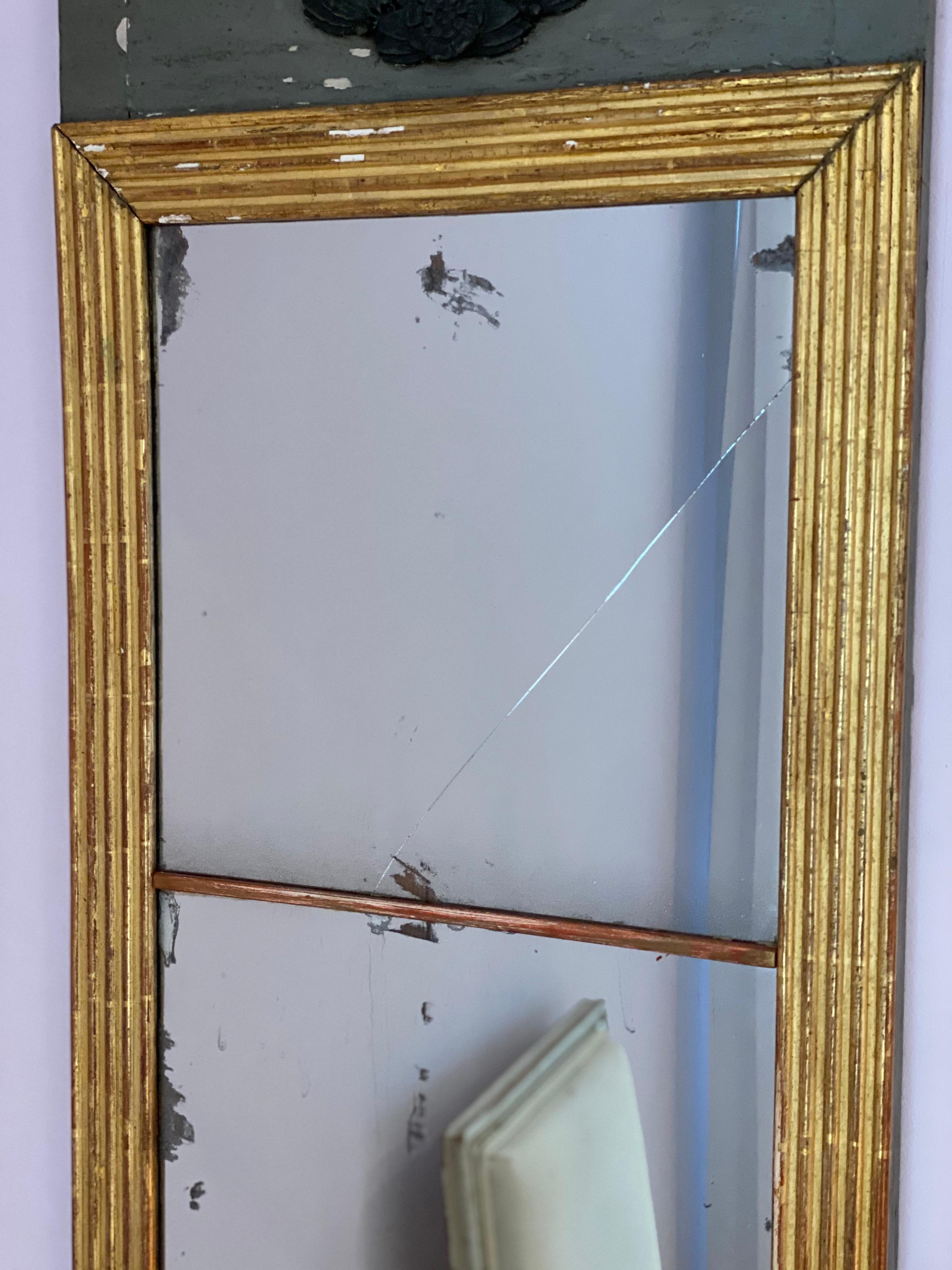 Pair of Early 19th Century Swedish Neoclassical Painted Pier Mirrors 6