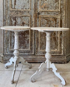 Pair of Early 19th Century Swedish Oval Top Pedestal Tables