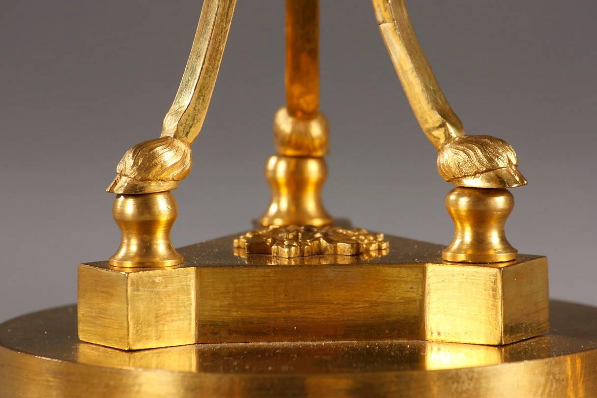 Empire Pair of Early 19th Century Tripod Candlesticks