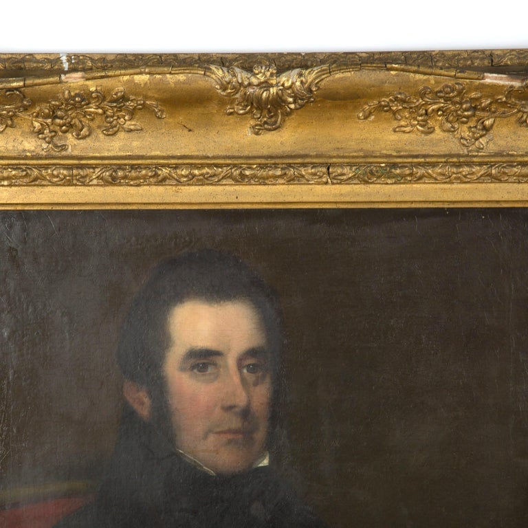 Pair of Early 19th Century Victorian Oil on Canvas Portrait Paintings ...