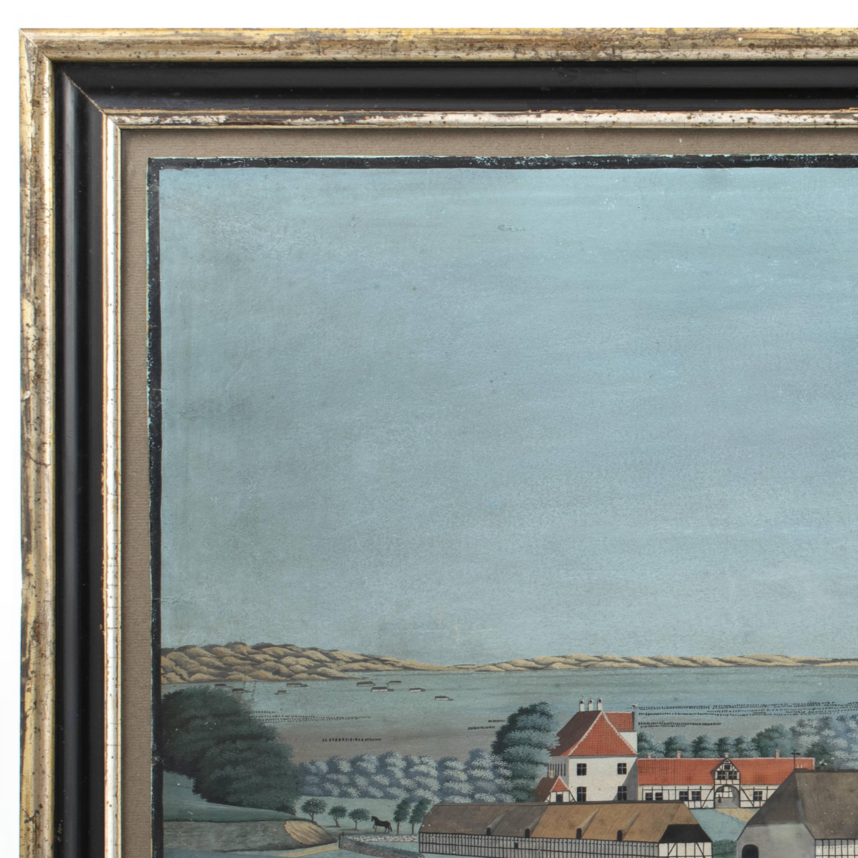 Pair of Early 19th Ctr Gouache Paintings of the Danish Manor House 'Bratskov' 6