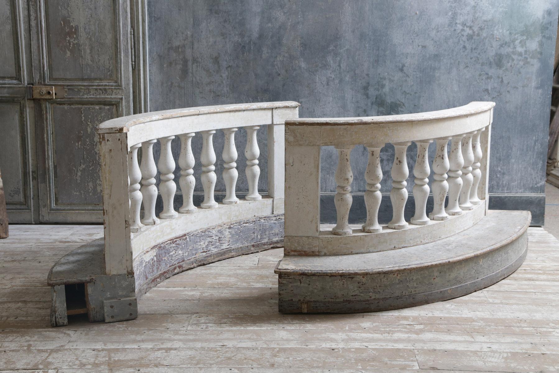 Pair of Early 19th Century Painted Italian Balustrades 1