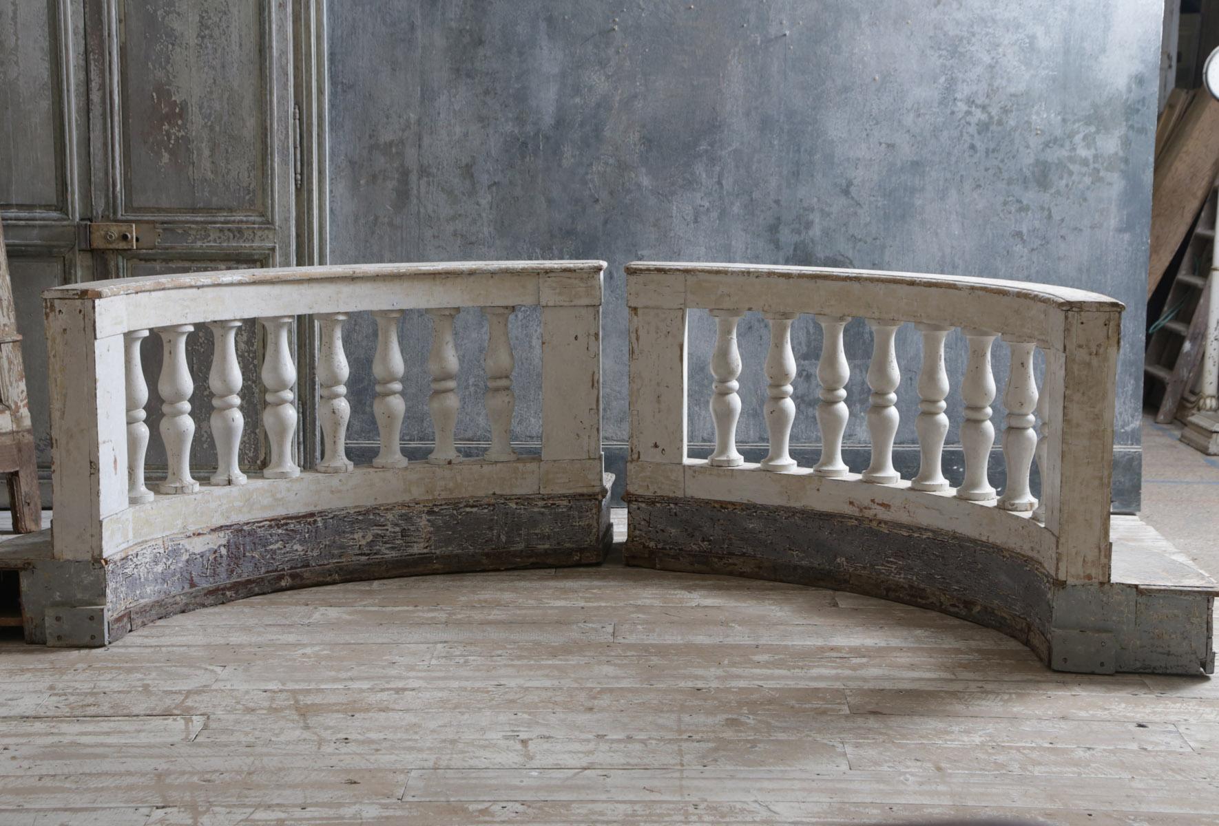 Pair of Early 19th Century Painted Italian Balustrades 2