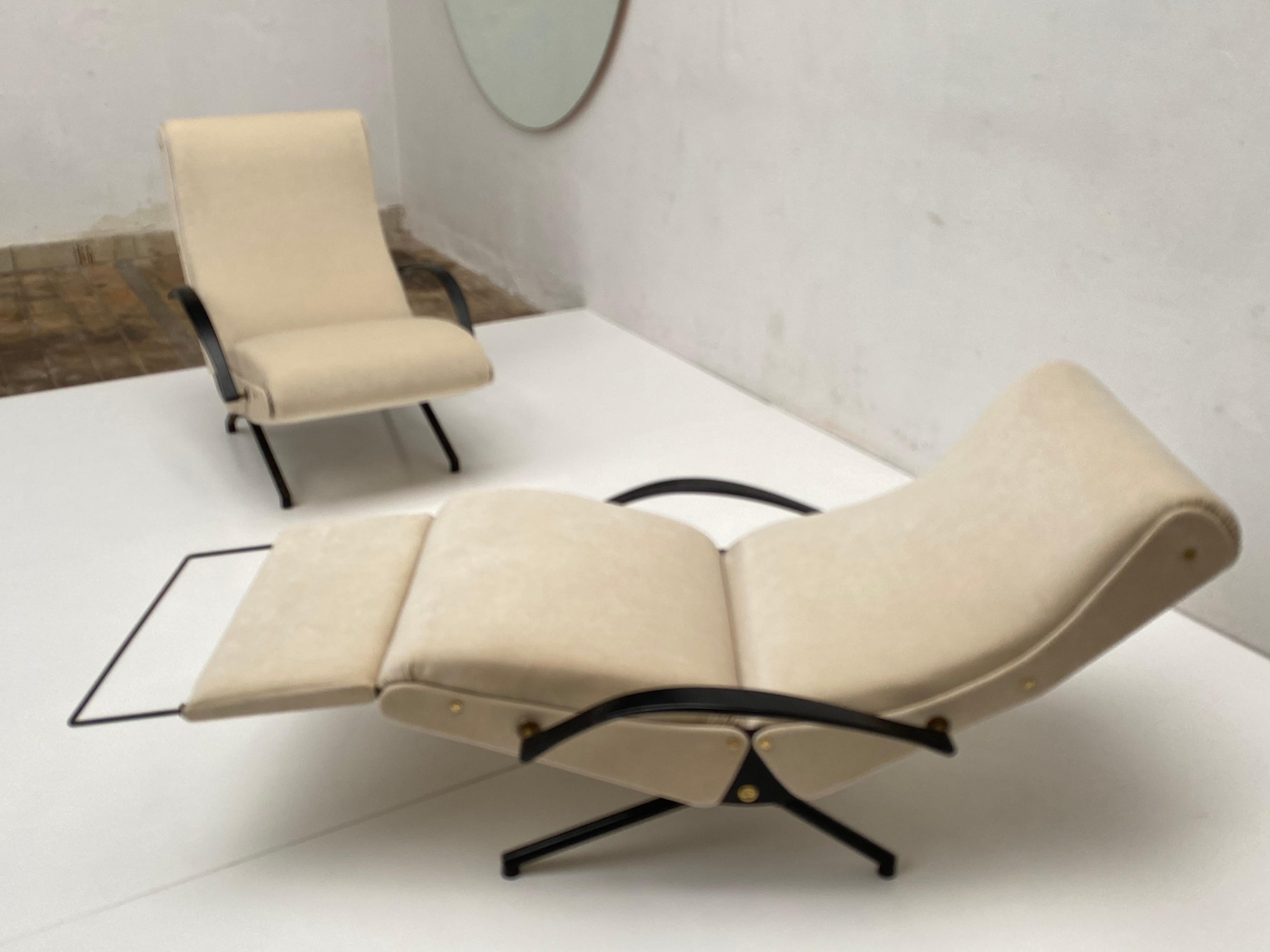 Pair of Early 1st Edition P40 Chairs, Osvaldo Borsani, Tecno Italy 1956 Restored 1