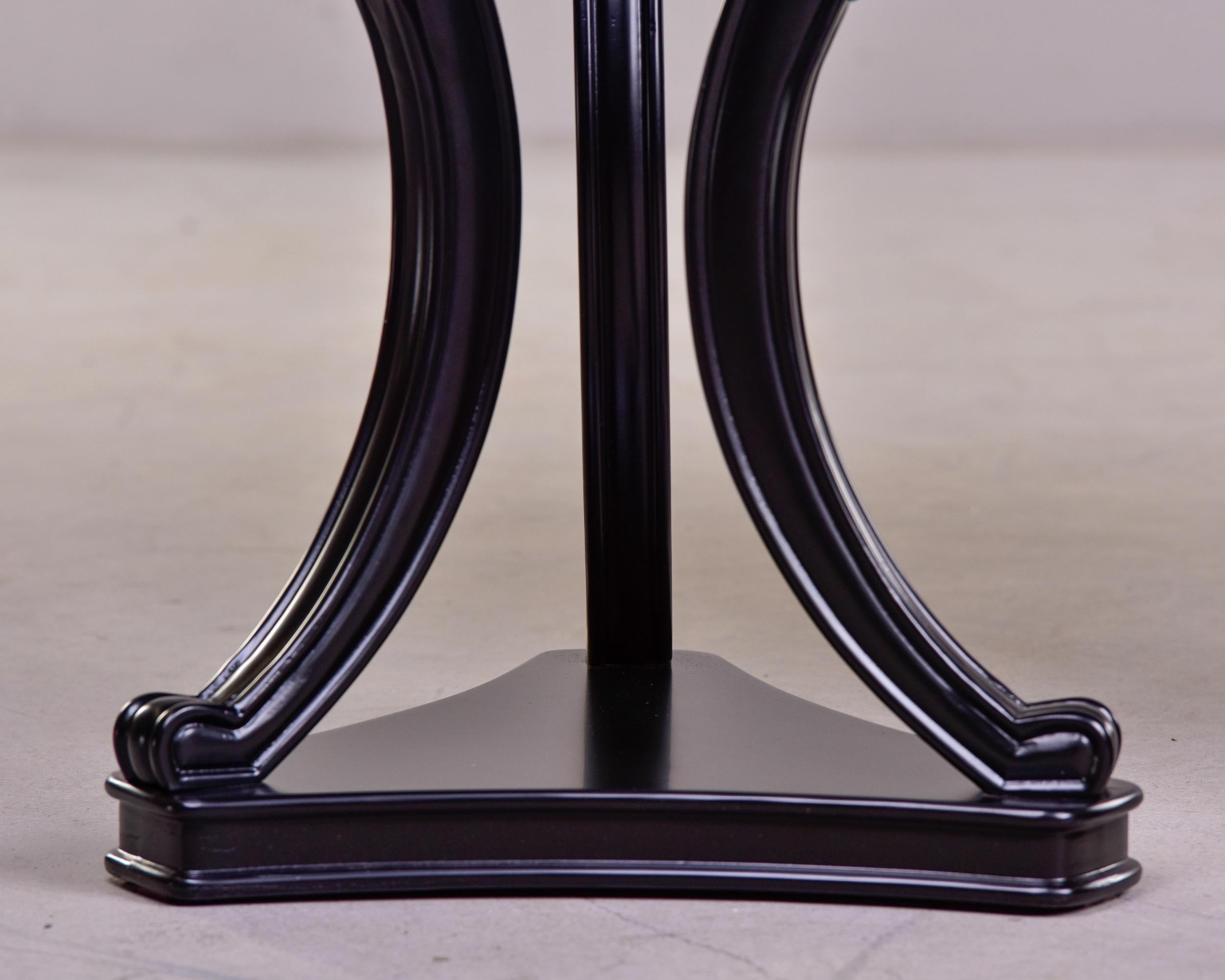 Pair of Early 20th C Neoclassical Black French Gueridon Side Tables 5