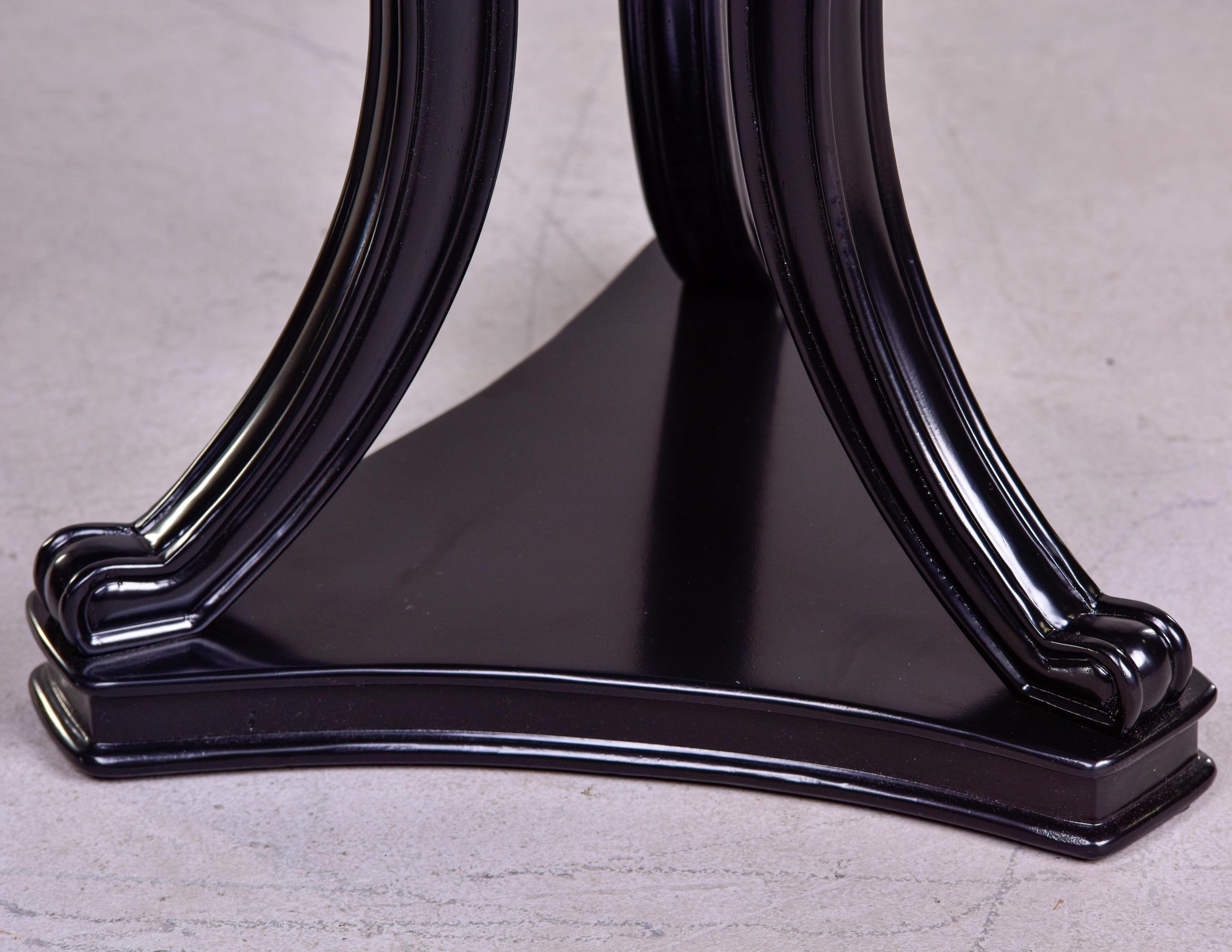 Pair of Early 20th C Neoclassical Black French Gueridon Side Tables 7