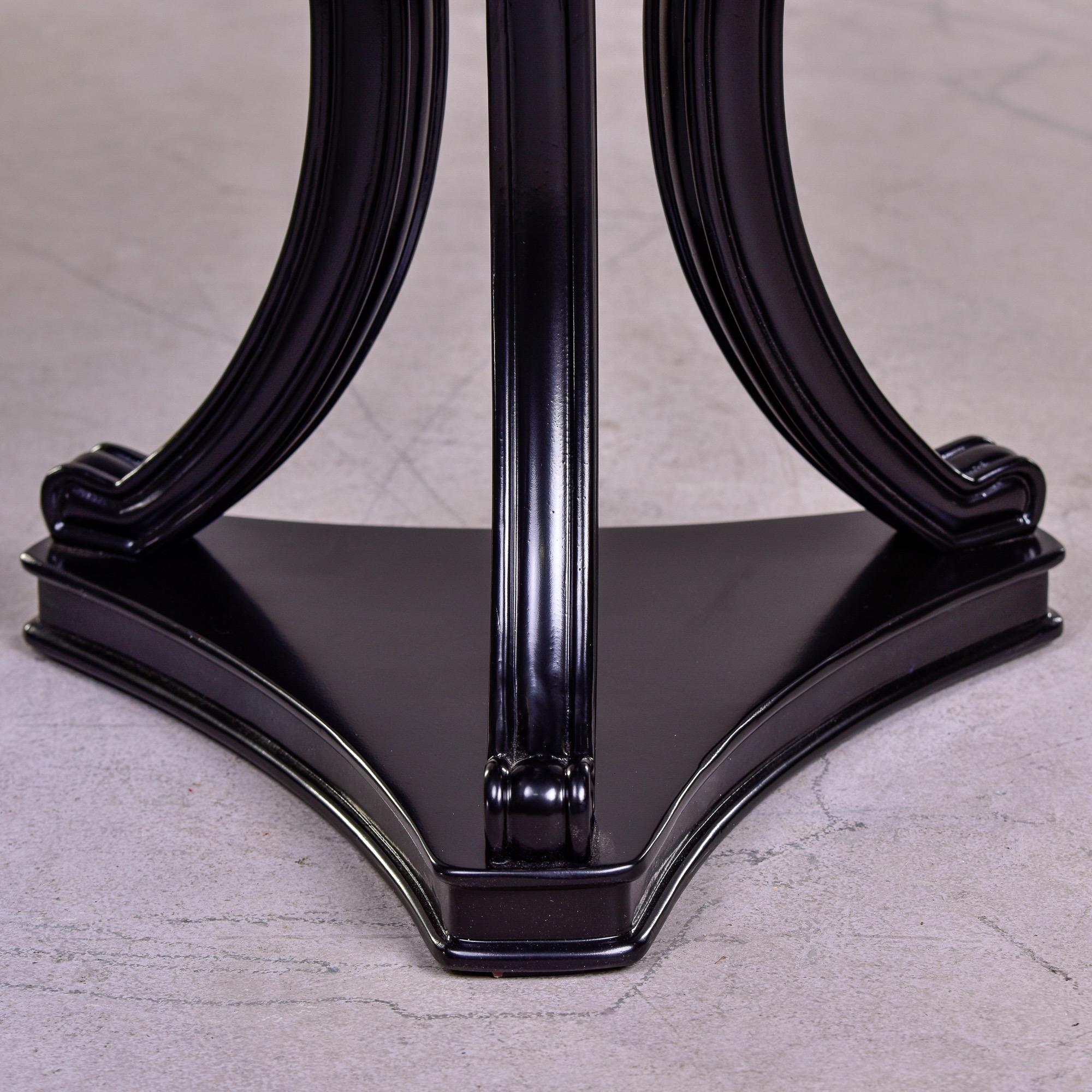 Wood Pair of Early 20th C Neoclassical Black French Gueridon Side Tables