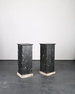 Pair Of Early 20th C. Painted Theatrical Plinths/Sculpture Stands