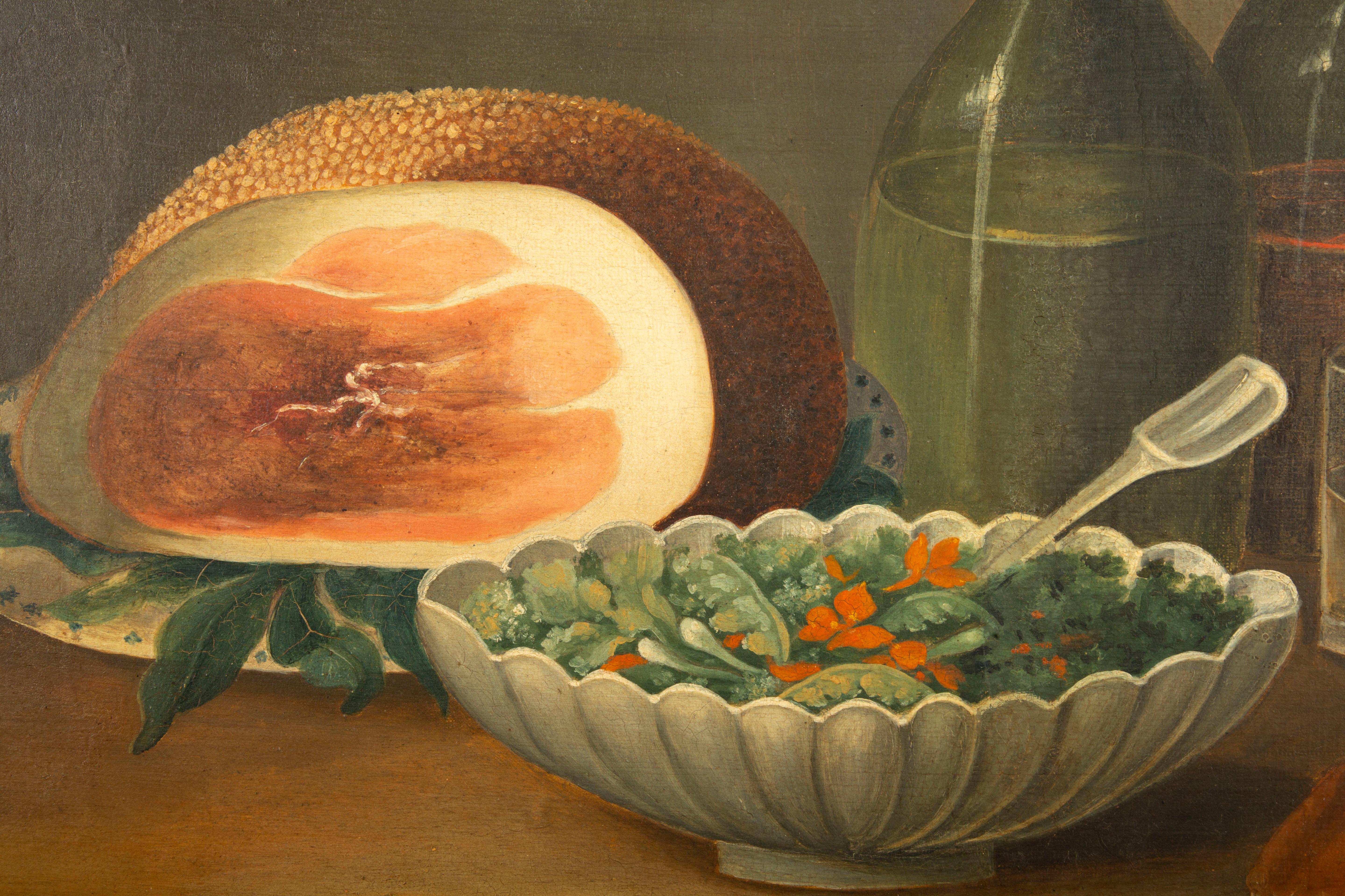 Pair of Early 20th C Still Life Painting Oil on canvas 1