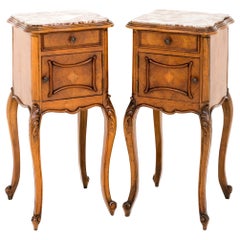 Pair of Early 20th Century Walnut Bedside Cabinets