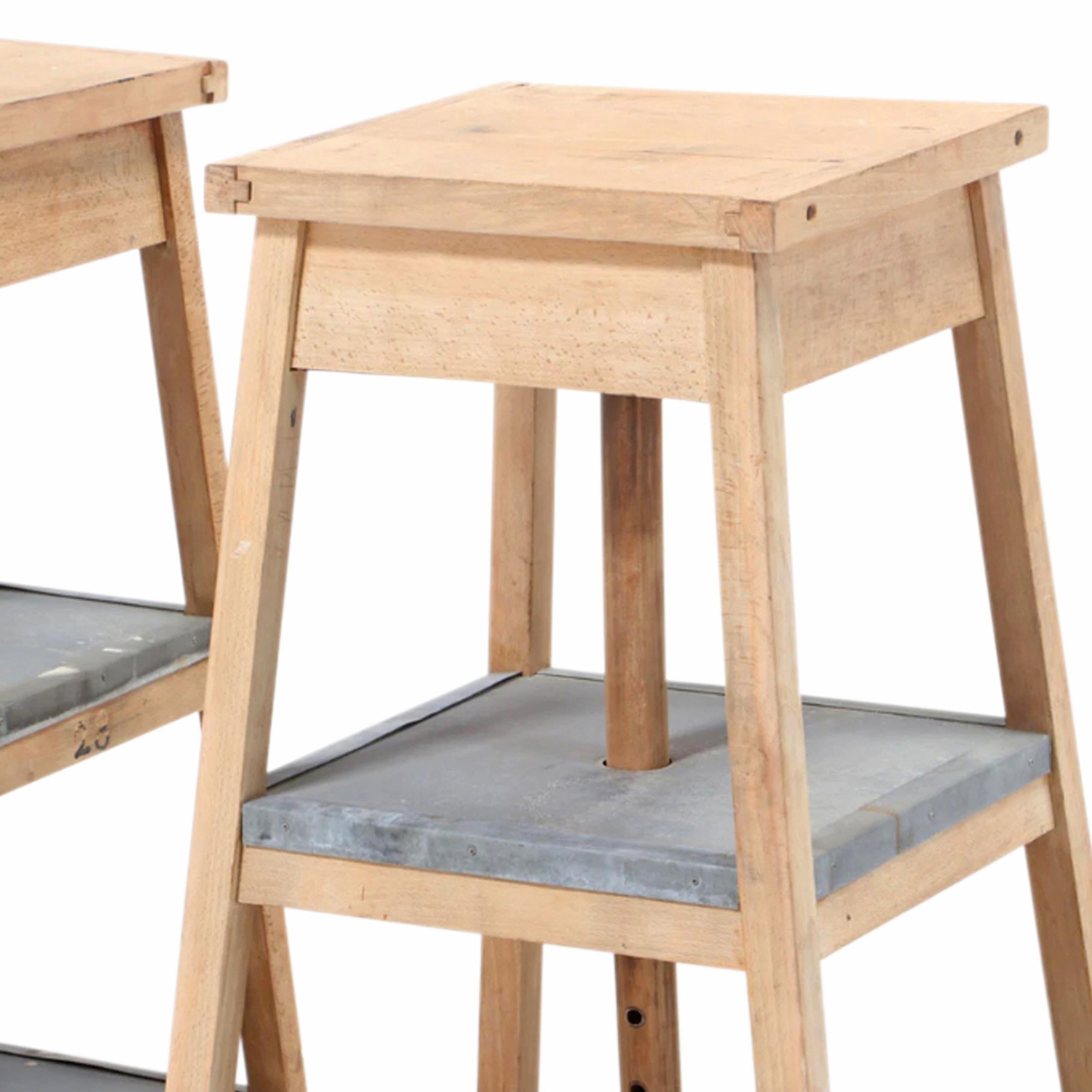 Pair of Early 20th Century American Artist's Sculpture Tables 3
