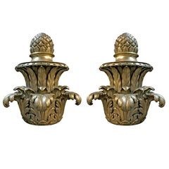 Pair of Early 20th Century American Bronze Finials