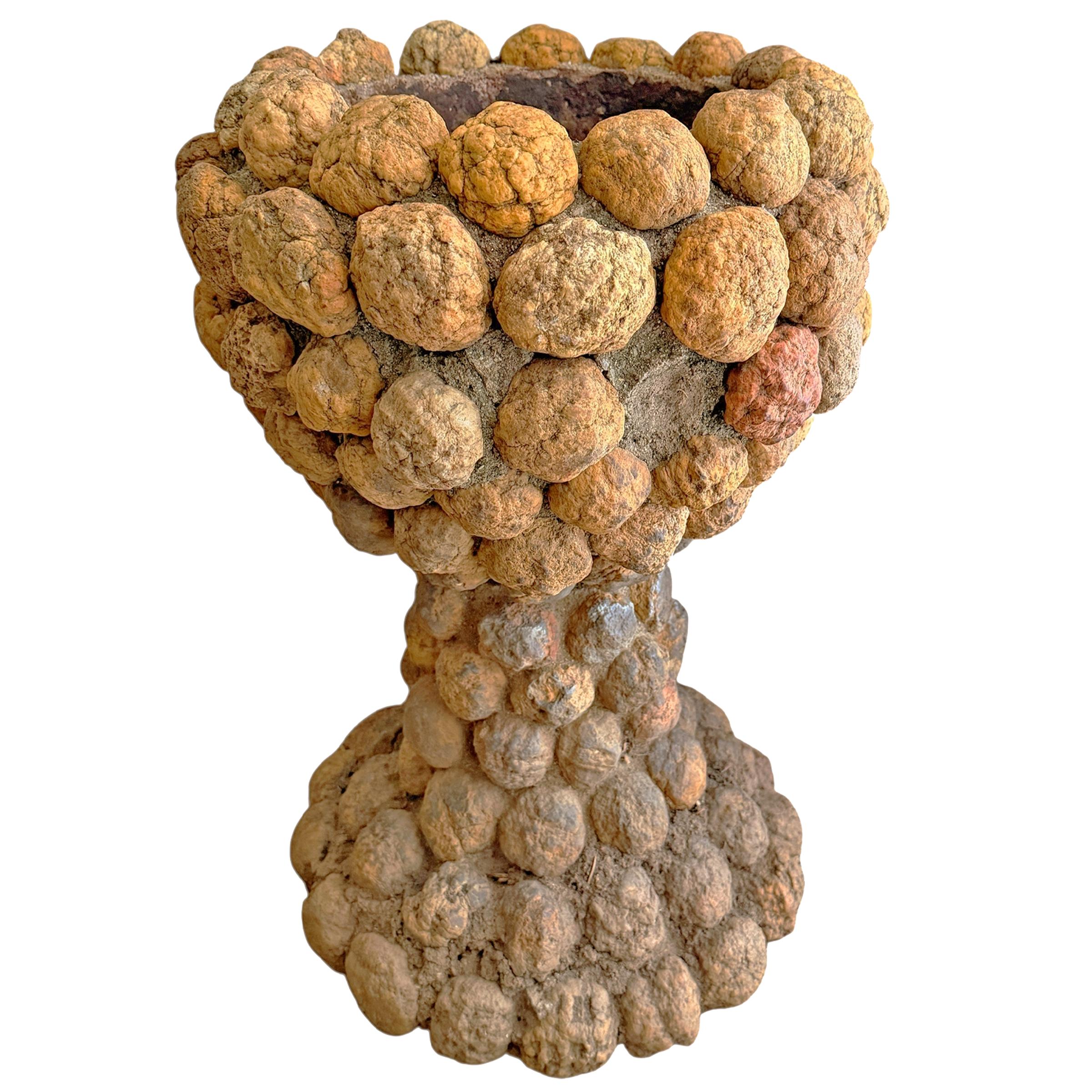 Fait main Paire de jardinières en géode d'art populaire américain du début du 20e siècle en vente