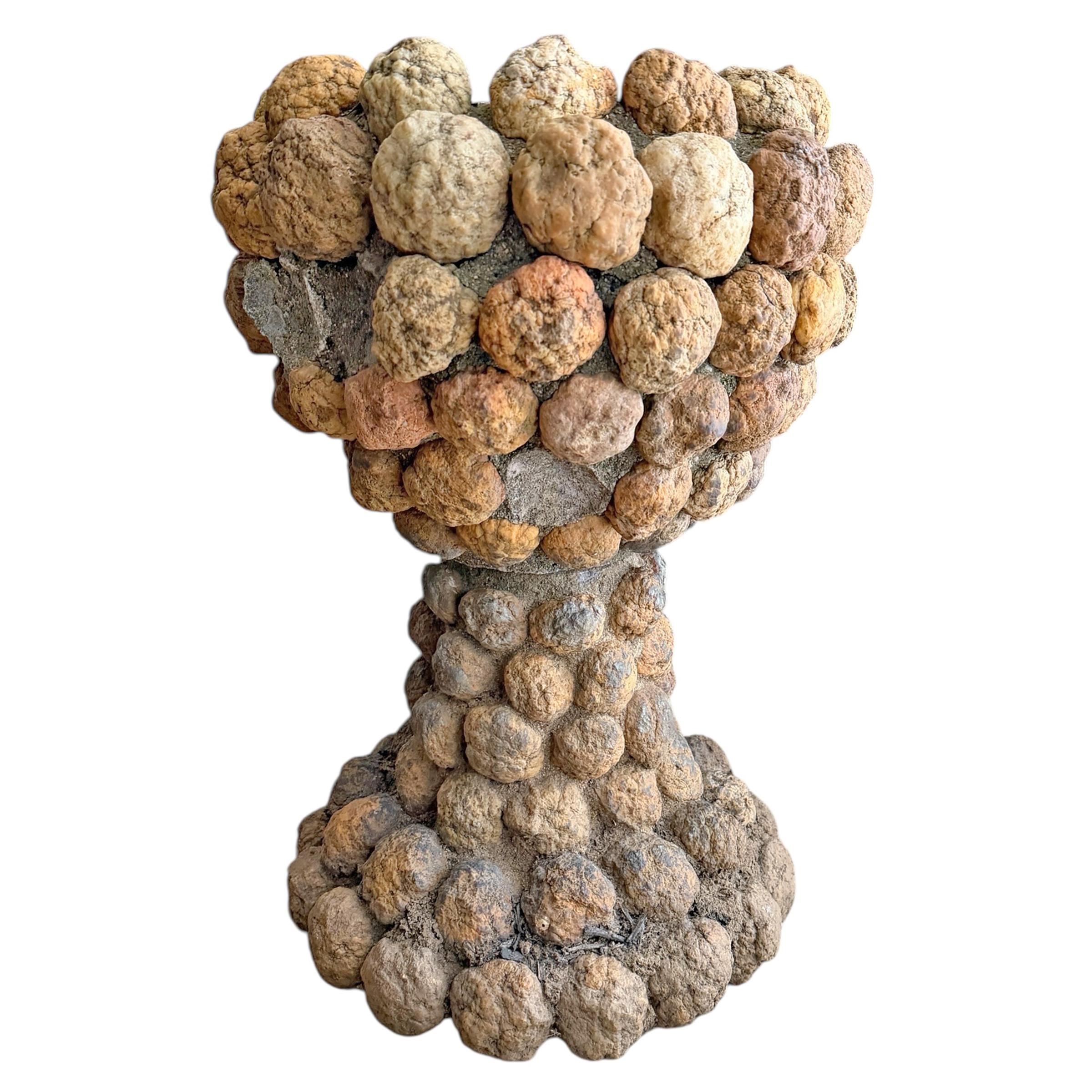 Paire de jardinières en géode d'art populaire américain du début du 20e siècle Bon état - En vente à Chicago, IL