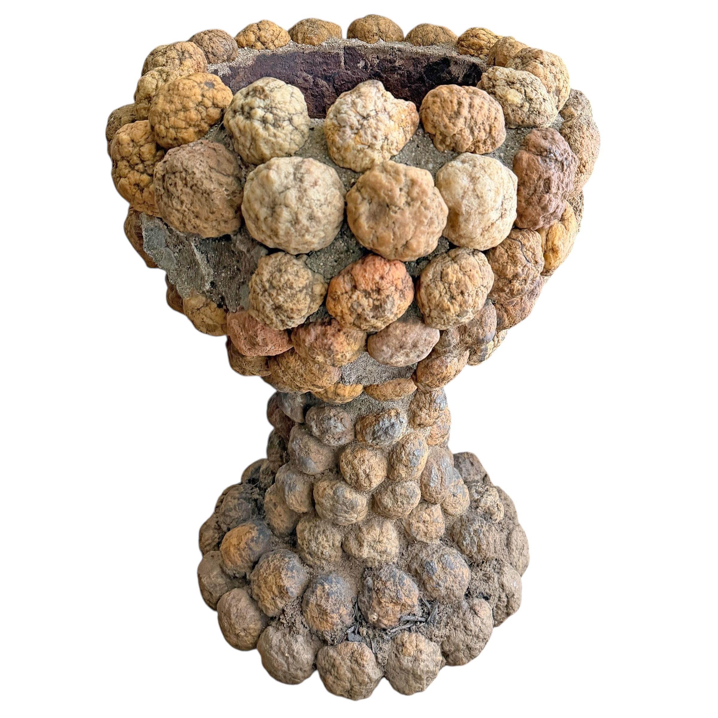 Pierre Paire de jardinières en géode d'art populaire américain du début du 20e siècle en vente