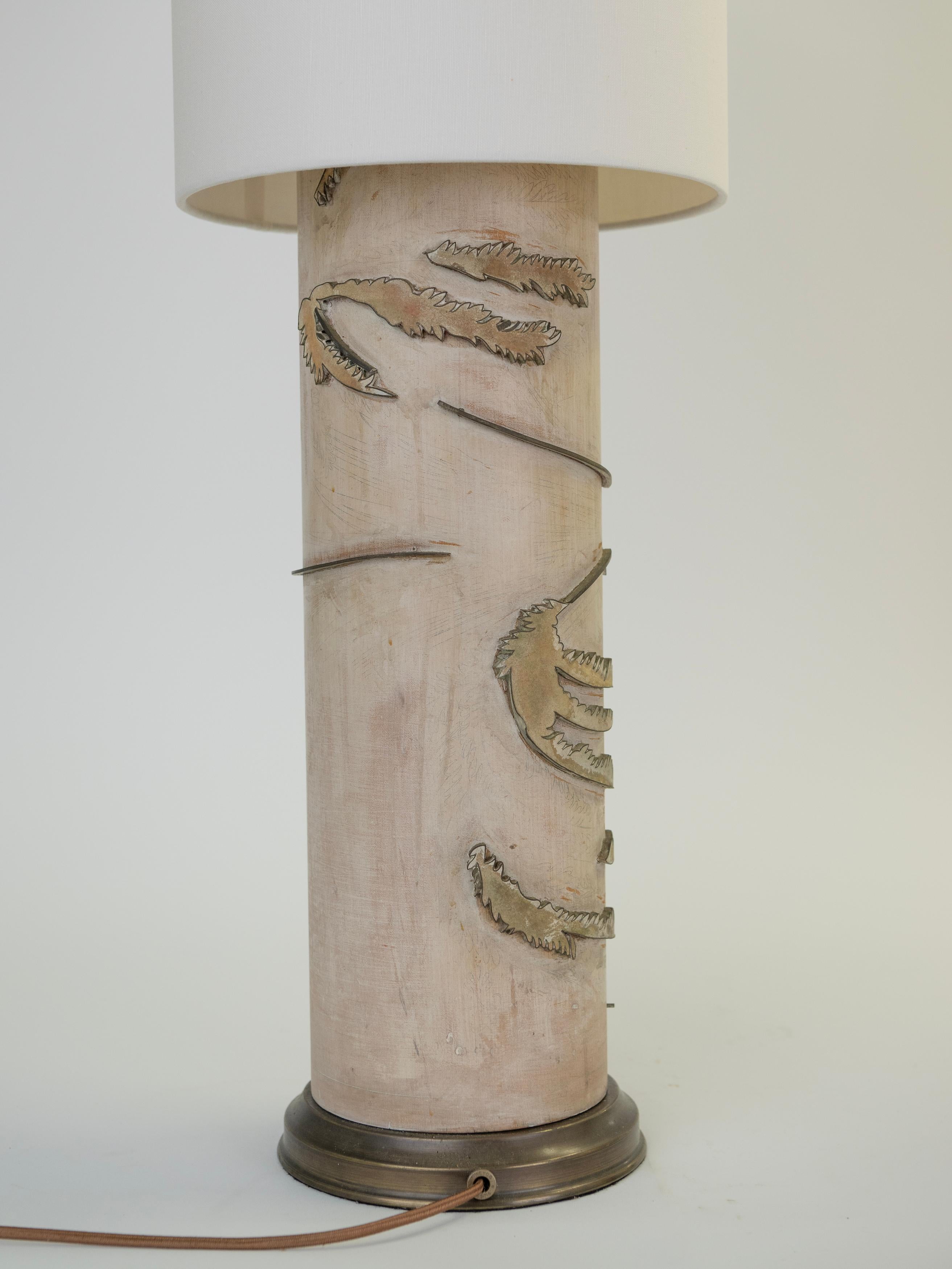 20ième siècle Paire de lampes de table en papier peint du début du 20e siècle en vente