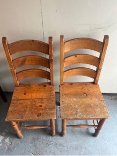 Pair of Early 20th Century Antique French Country Style Chairs